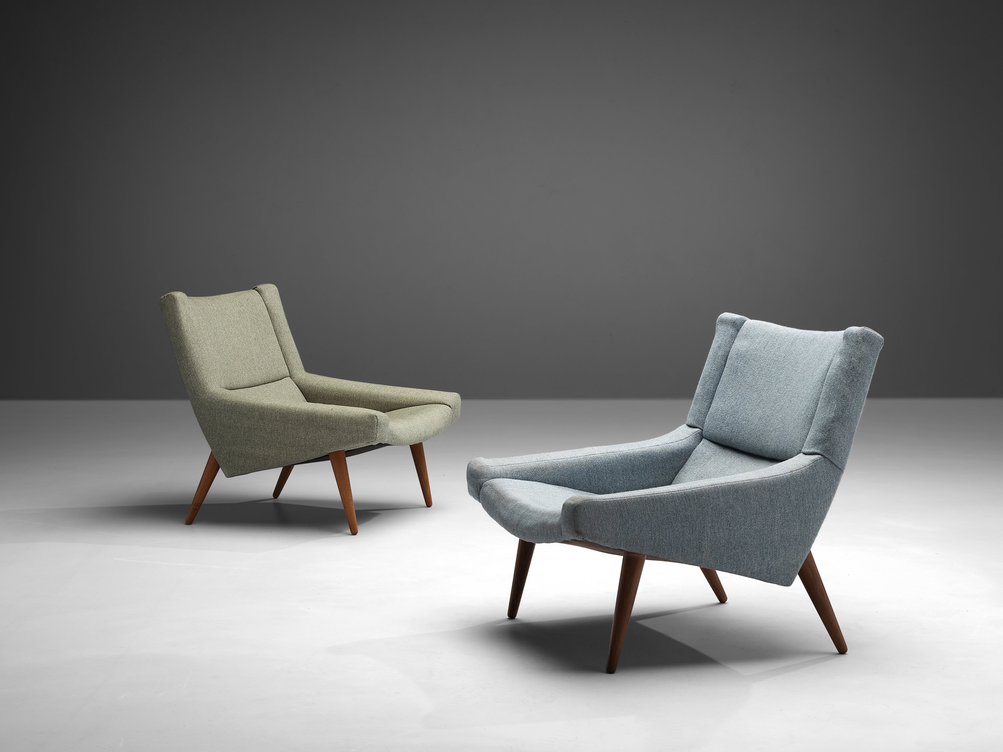 Illum Wikkelsø Pair of Lounge Chairs seating Morentz