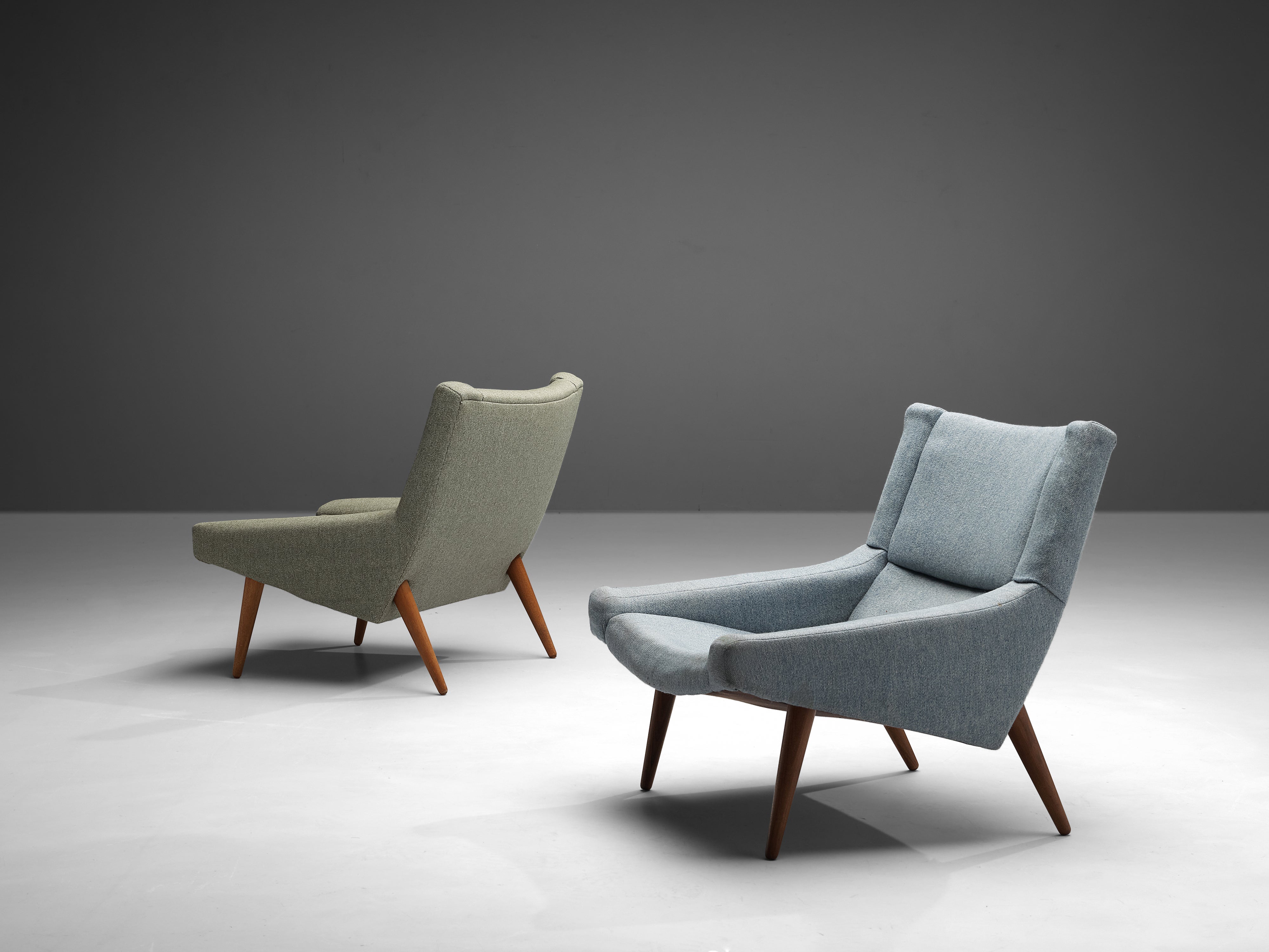Illum Wikkelsø Pair of Lounge Chairs seating Morentz