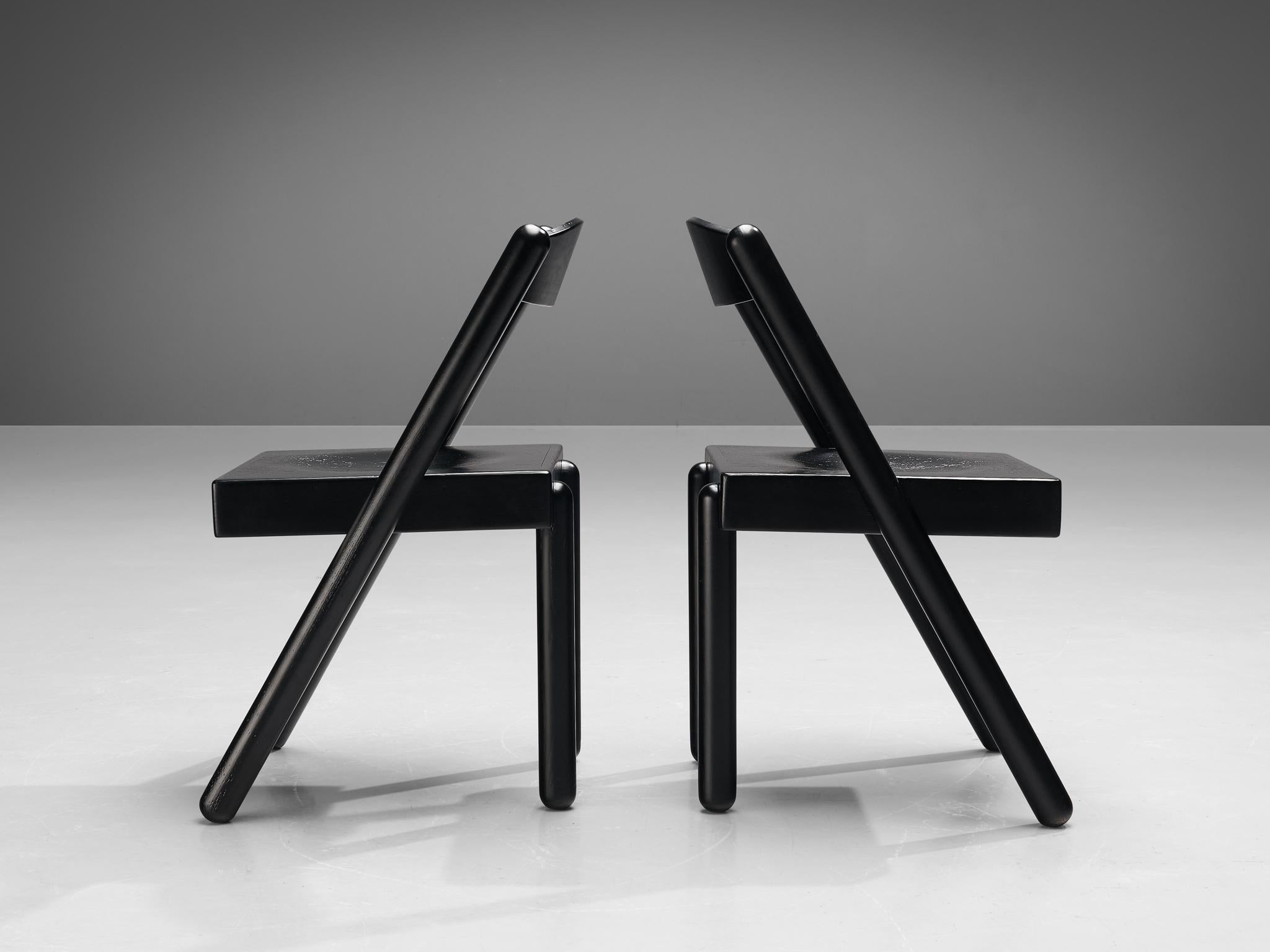 Renato Toso & Roberto Pamio for Stilwood Set of Eight Stools in Stained Ash seating Morentz