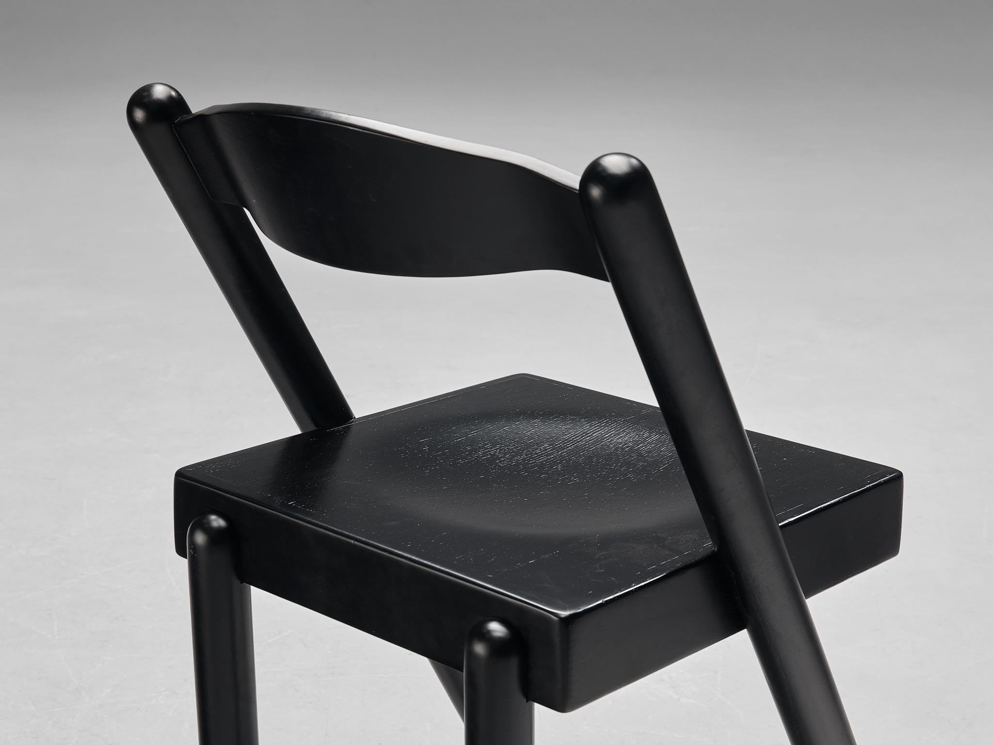 Renato Toso & Roberto Pamio for Stilwood Set of Eight Stools in Stained Ash seating Morentz