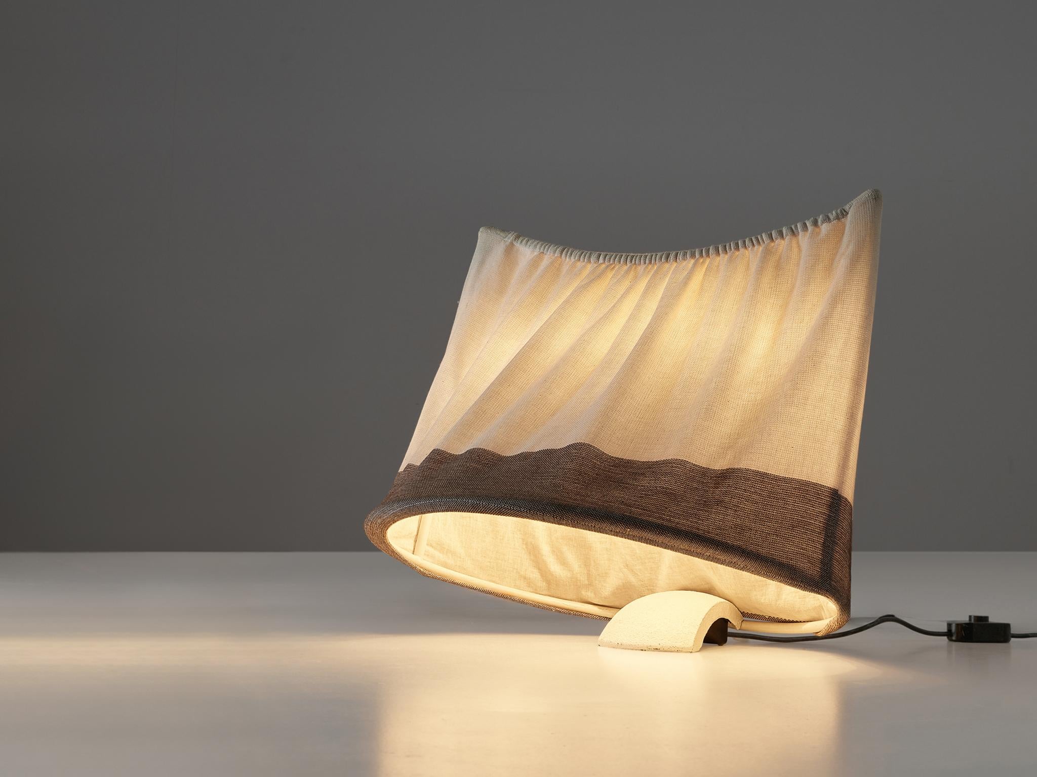 Mario Bellini for Artemide Table or Floor Lamp 'Circo' in Off-White Canvas lighting Morentz