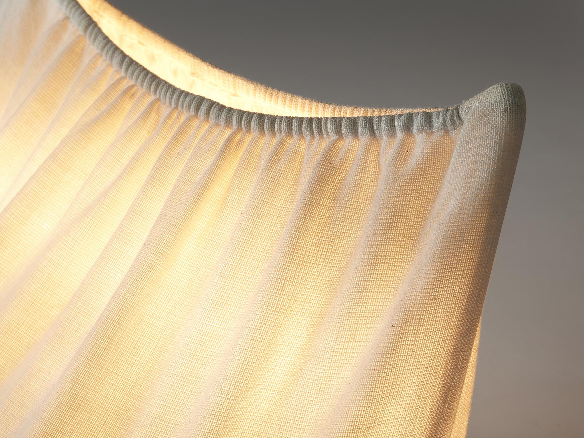 Mario Bellini for Artemide Table or Floor Lamp 'Circo' in Off-White Canvas lighting Morentz