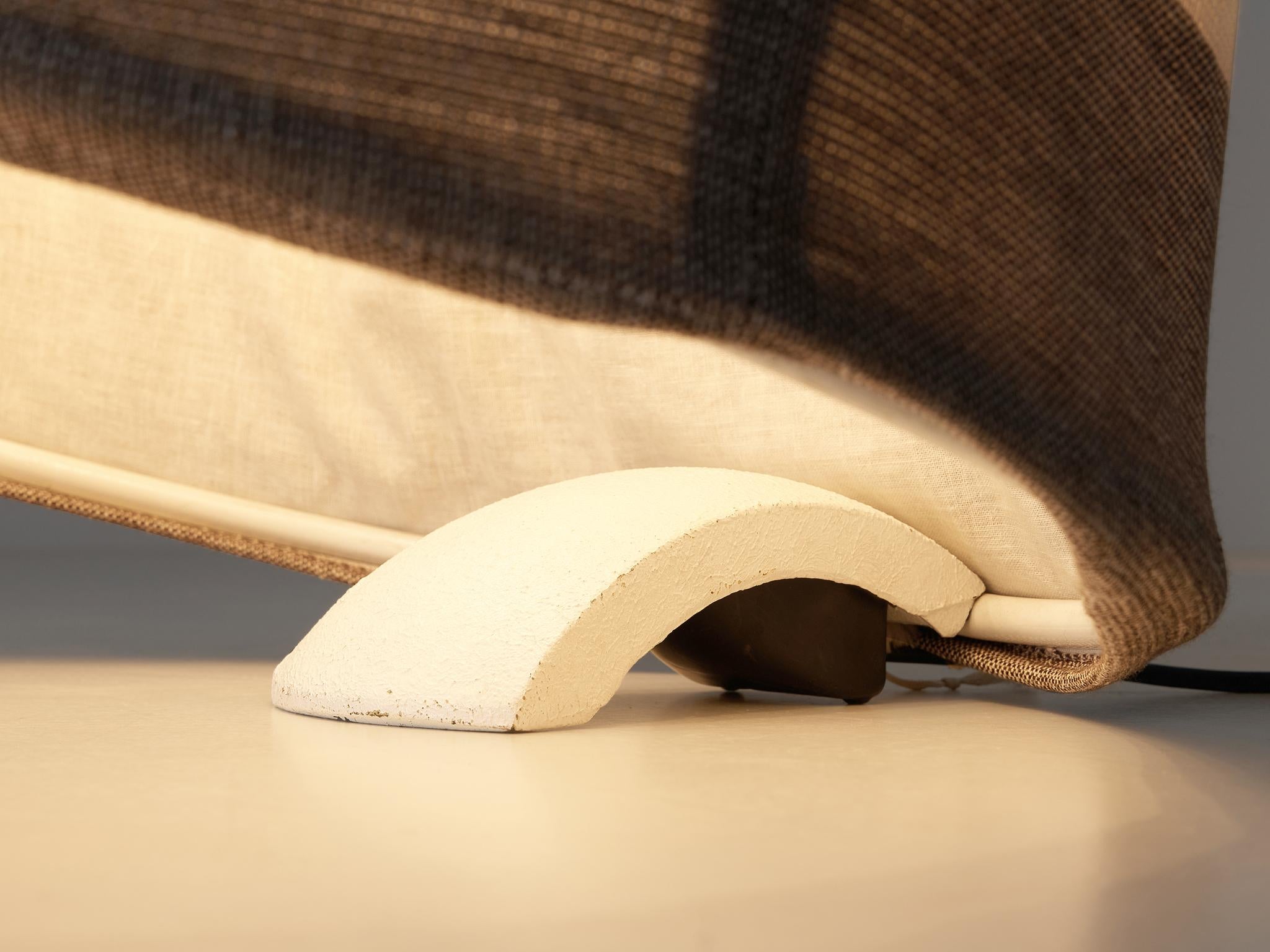 Mario Bellini for Artemide Table or Floor Lamp 'Circo' in Off-White Canvas lighting Morentz