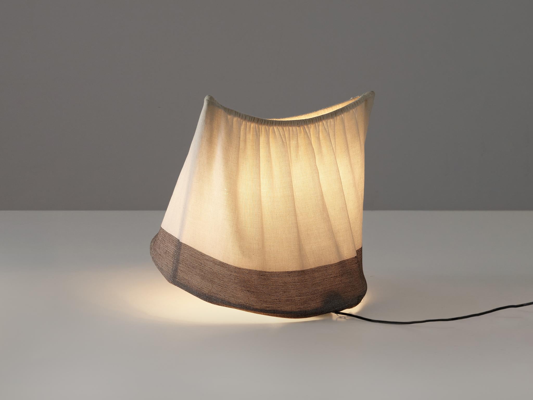 Mario Bellini for Artemide Table or Floor Lamp 'Circo' in Off-White Canvas lighting Morentz