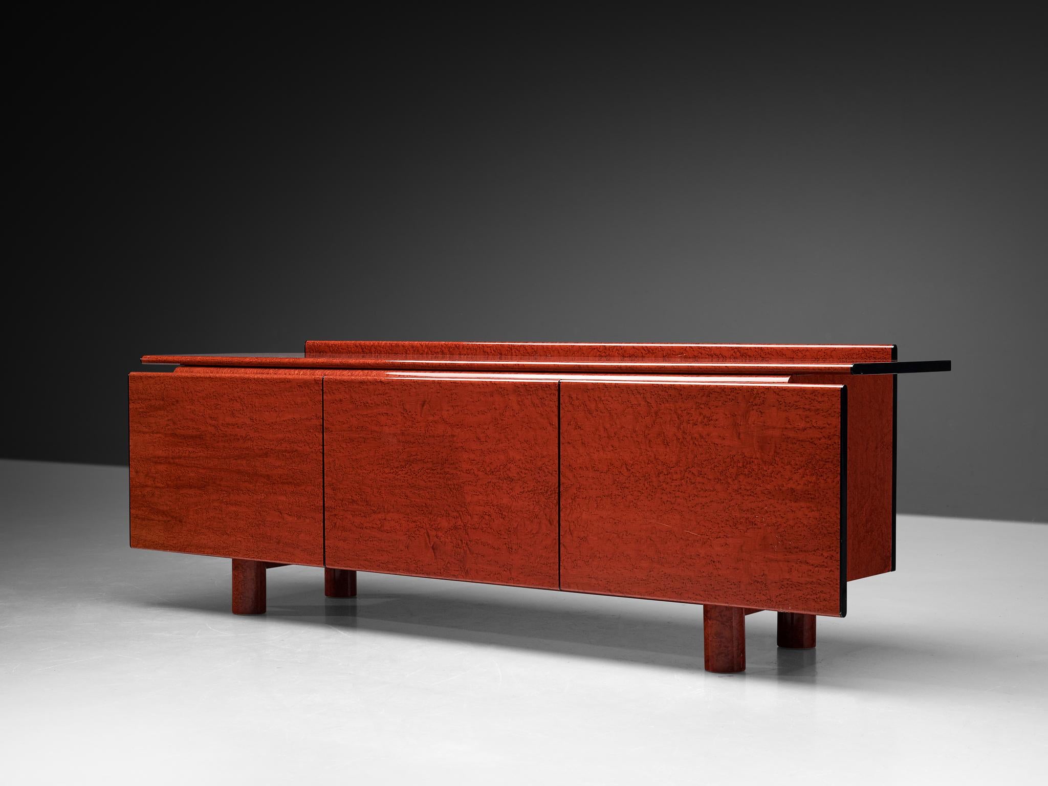 Carlo Marelli & Massimo Molteni 'Tula' Sideboard in Red Birdseye Maple case pieces and storage cabinets Morentz