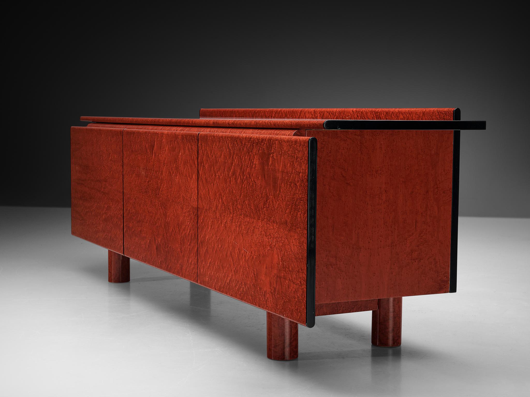 Carlo Marelli & Massimo Molteni 'Tula' Sideboard in Red Birdseye Maple case pieces and storage cabinets Morentz