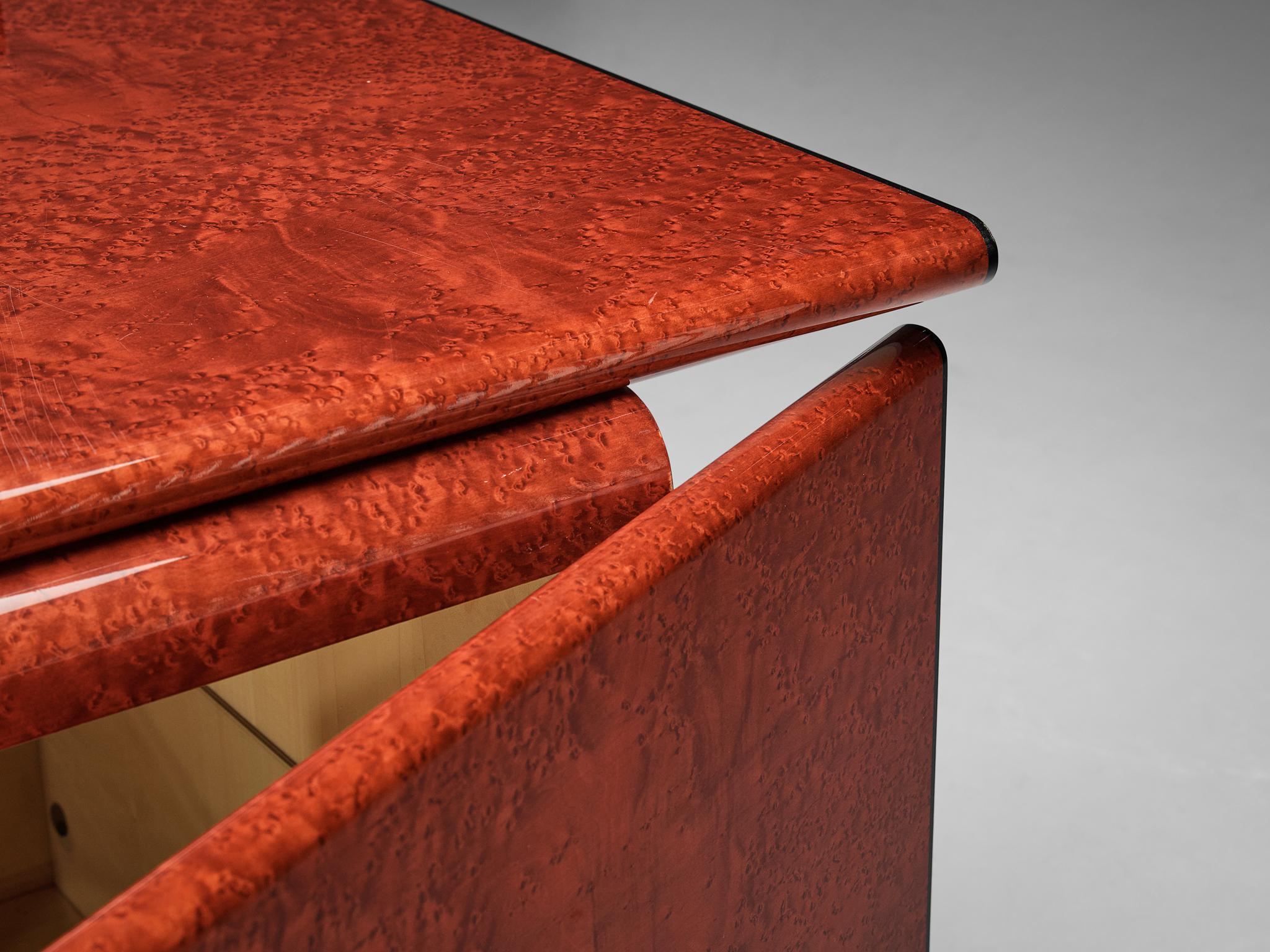 Carlo Marelli & Massimo Molteni 'Tula' Sideboard in Red Birdseye Maple case pieces and storage cabinets Morentz