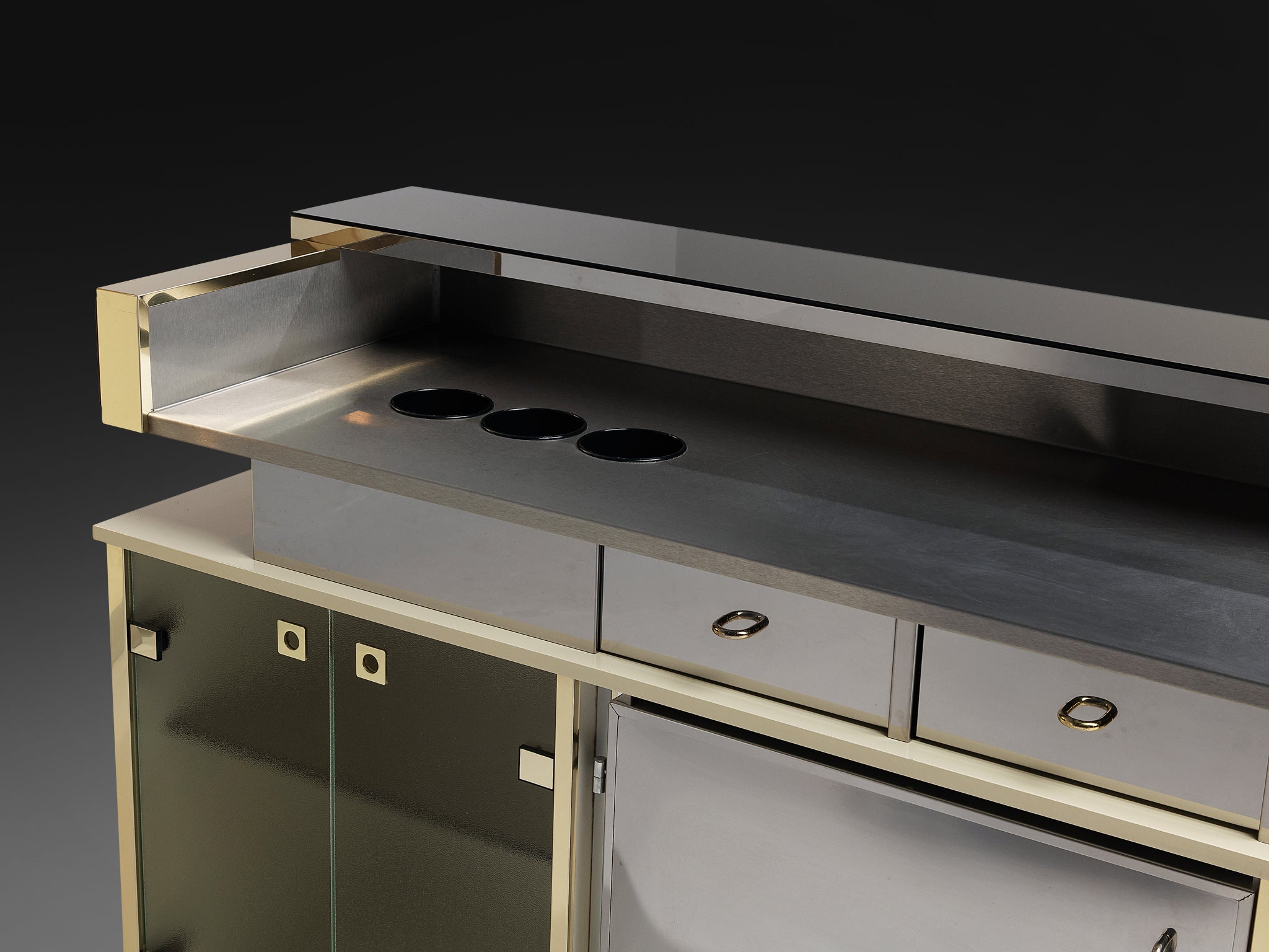 Hollywood Regency Bar Cabinet in the Style of Willy Rizzo