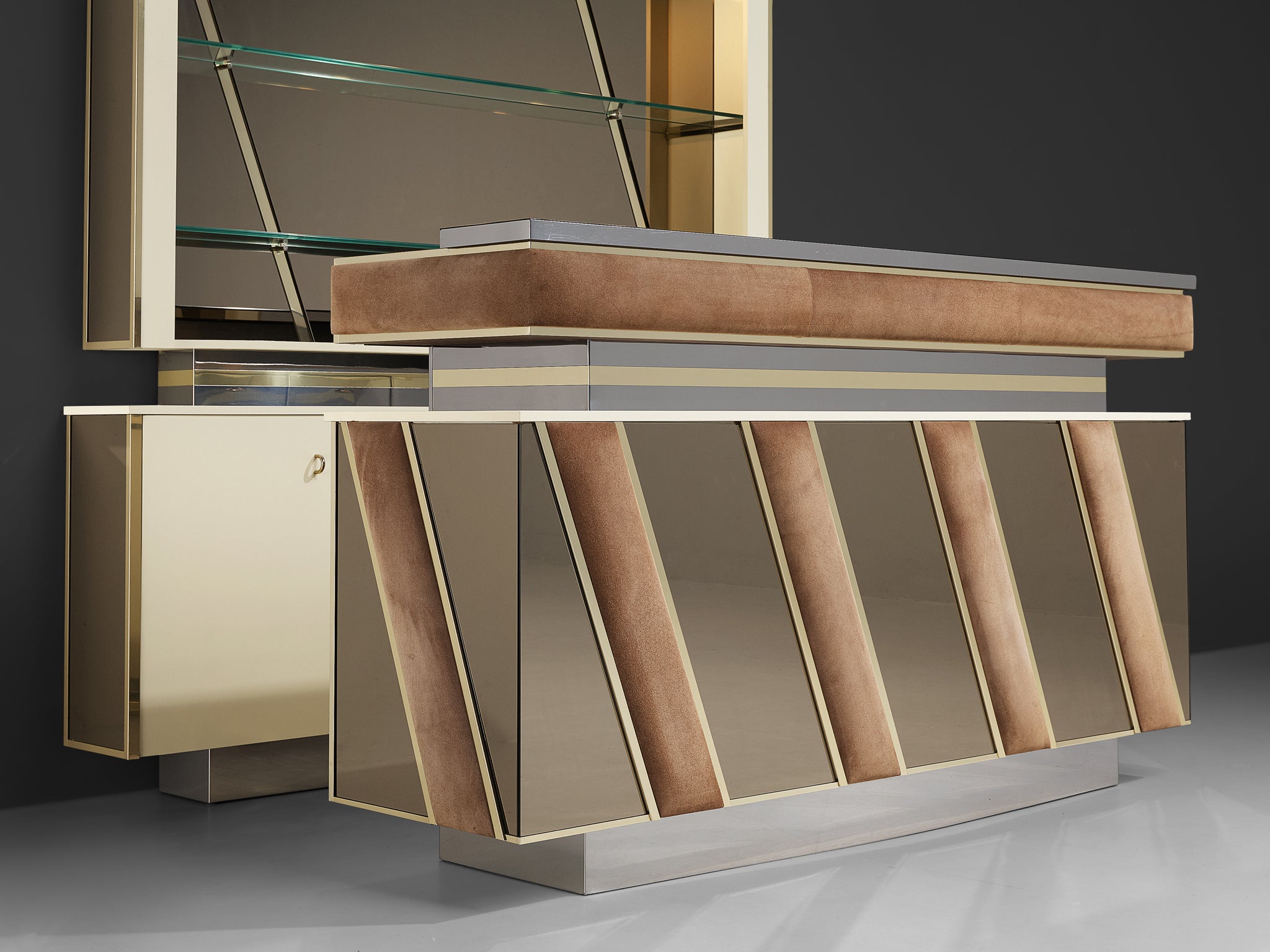 Hollywood Regency Bar Cabinet in the Style of Willy Rizzo