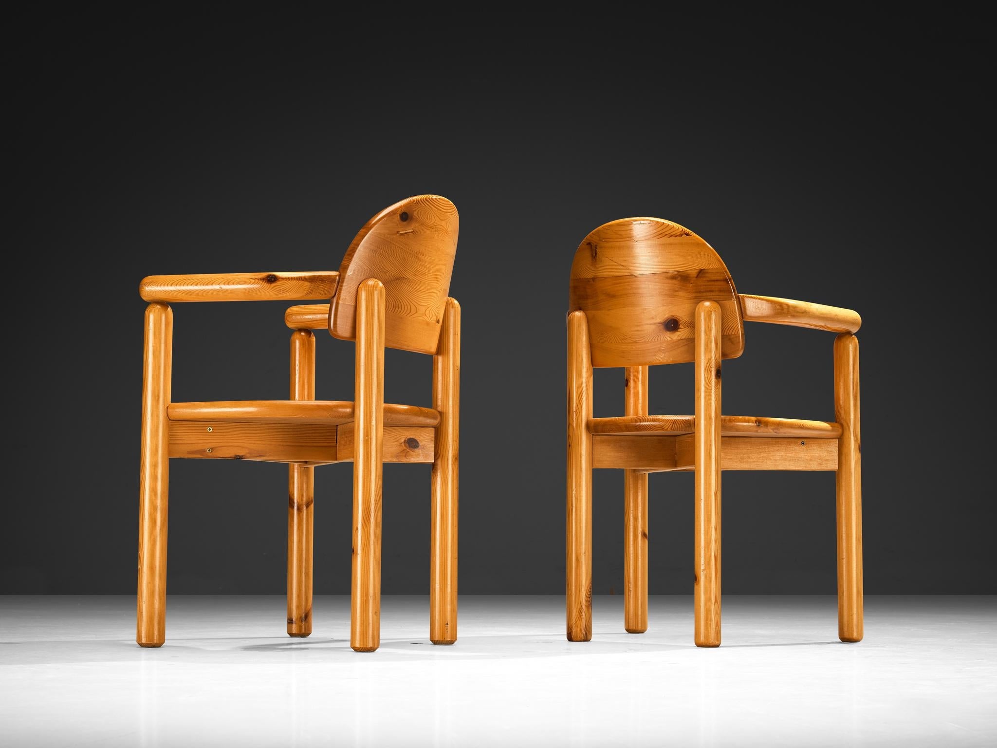 Rainer Daumiller Set of Six Dining Chairs in Solid Pine seating Morentz