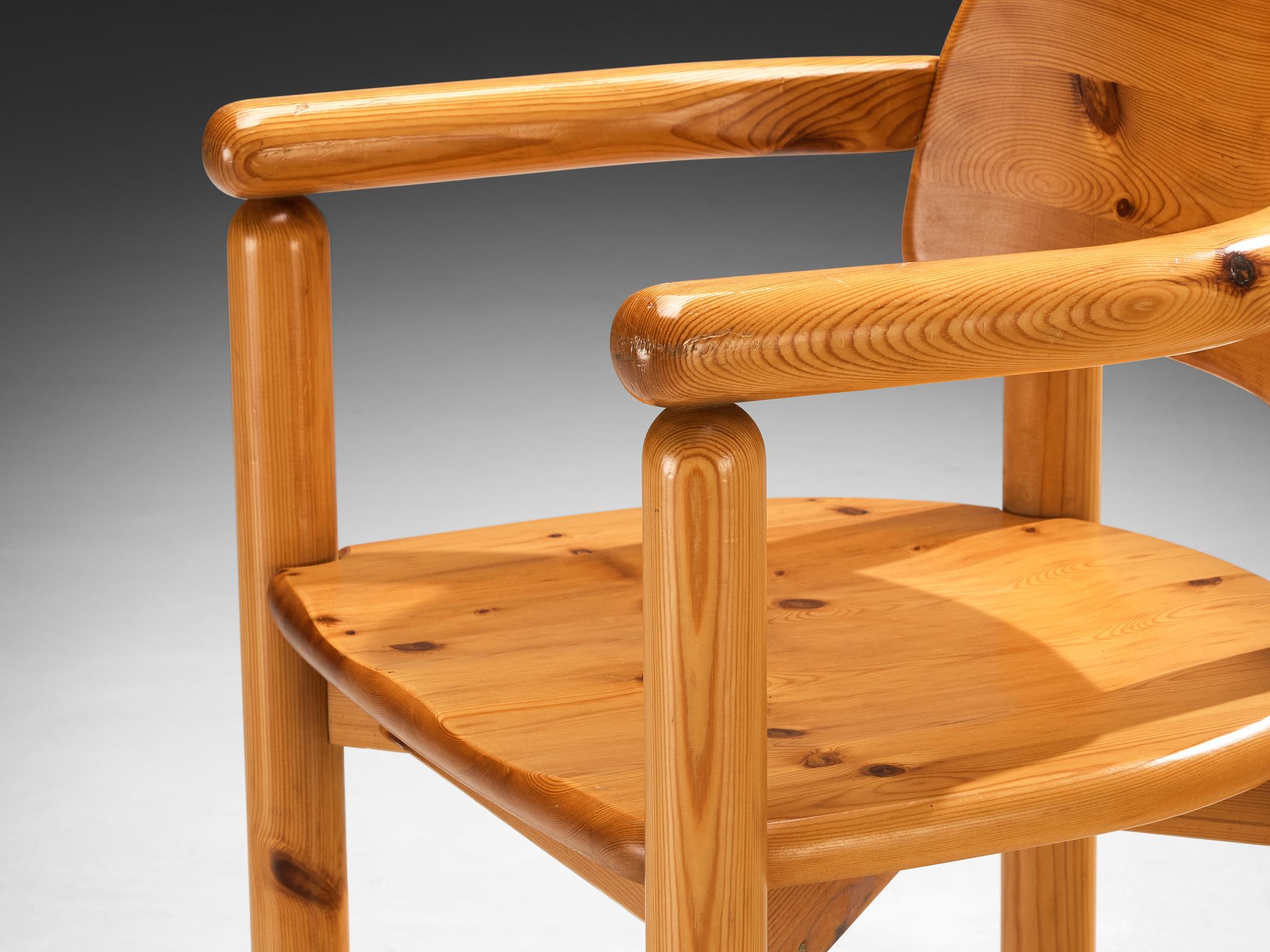 Rainer Daumiller Set of Six Dining Chairs in Solid Pine seating Morentz