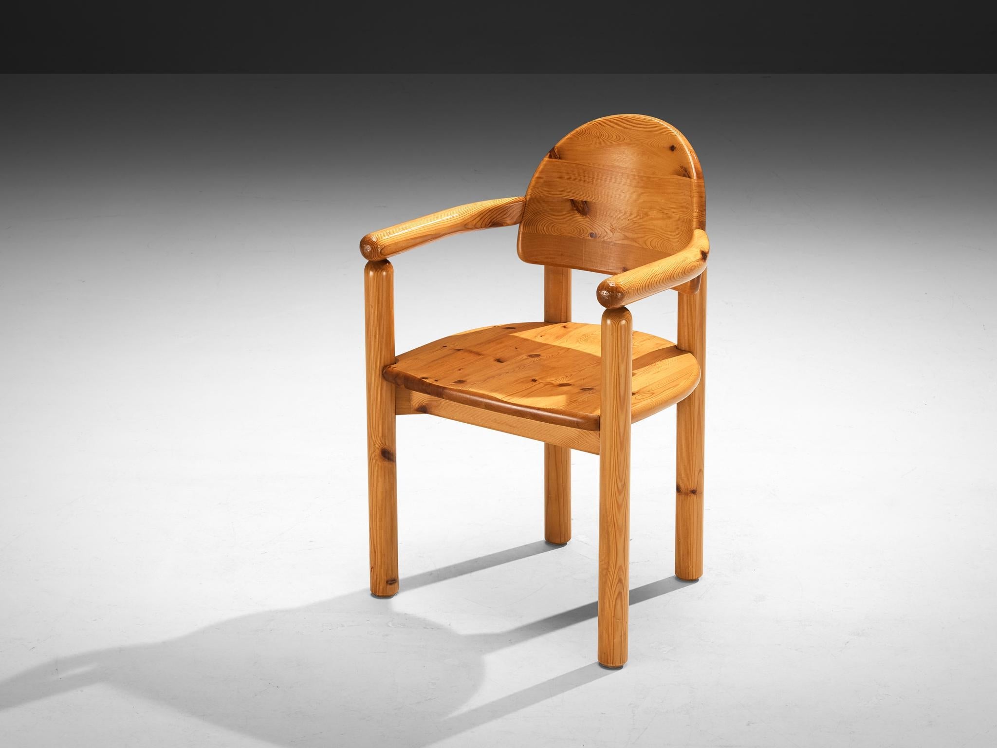 Rainer Daumiller Set of Six Dining Chairs in Solid Pine seating Morentz