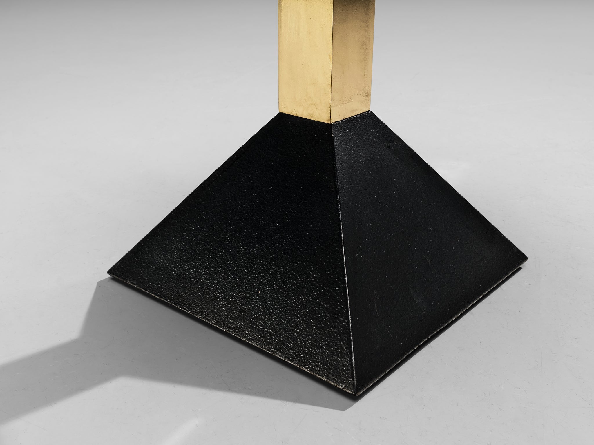 Italian Side Table in Metal and Round Granite Top tables Morentz