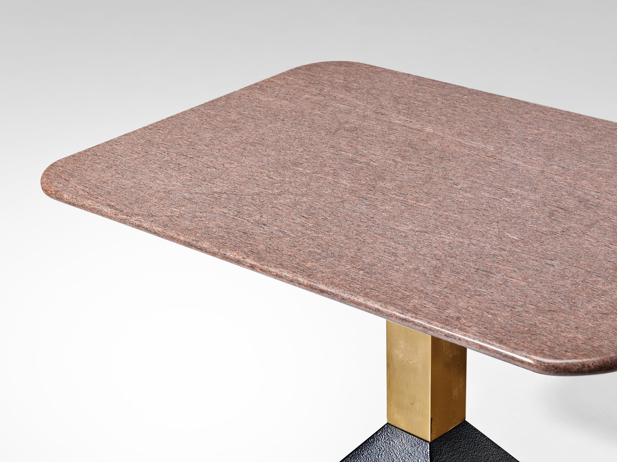 Italian Coffee Tables in Granite and Brass tables Morentz