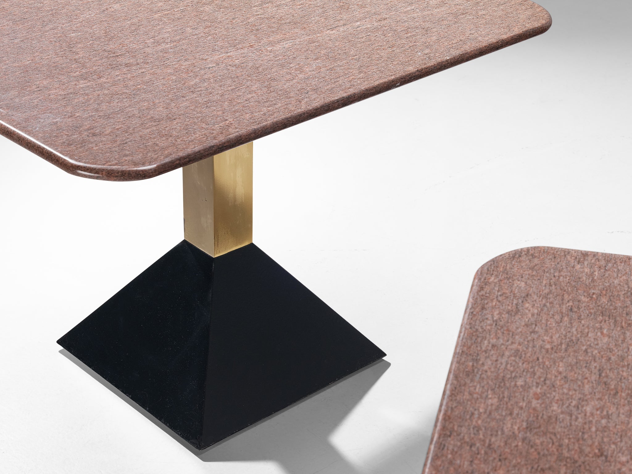 Italian Coffee Tables in Granite and Brass tables Morentz