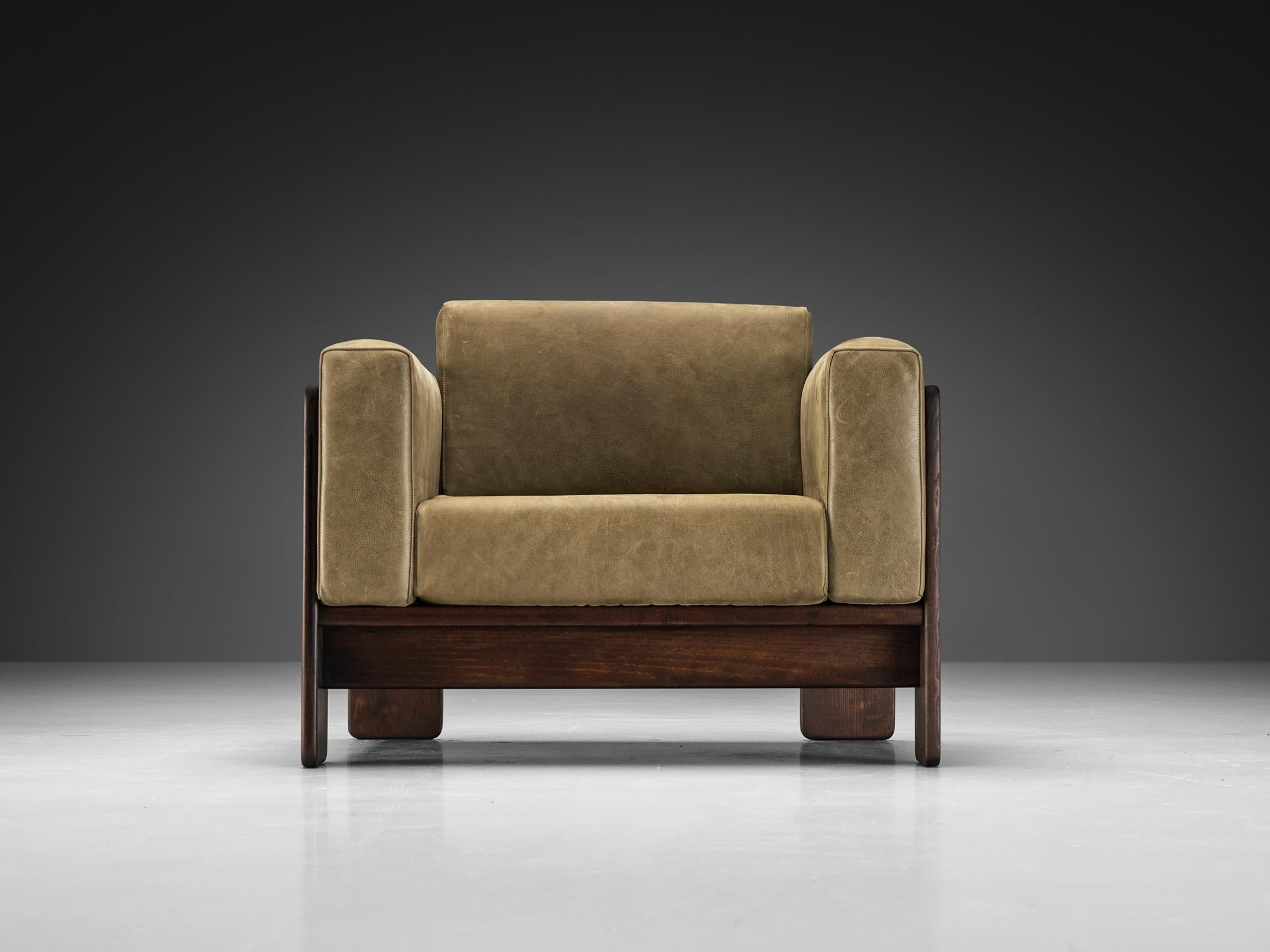 Afra & Tobia Scarpa for Cassina 'Bastiano' Lounge Chair in Leather seating Morentz