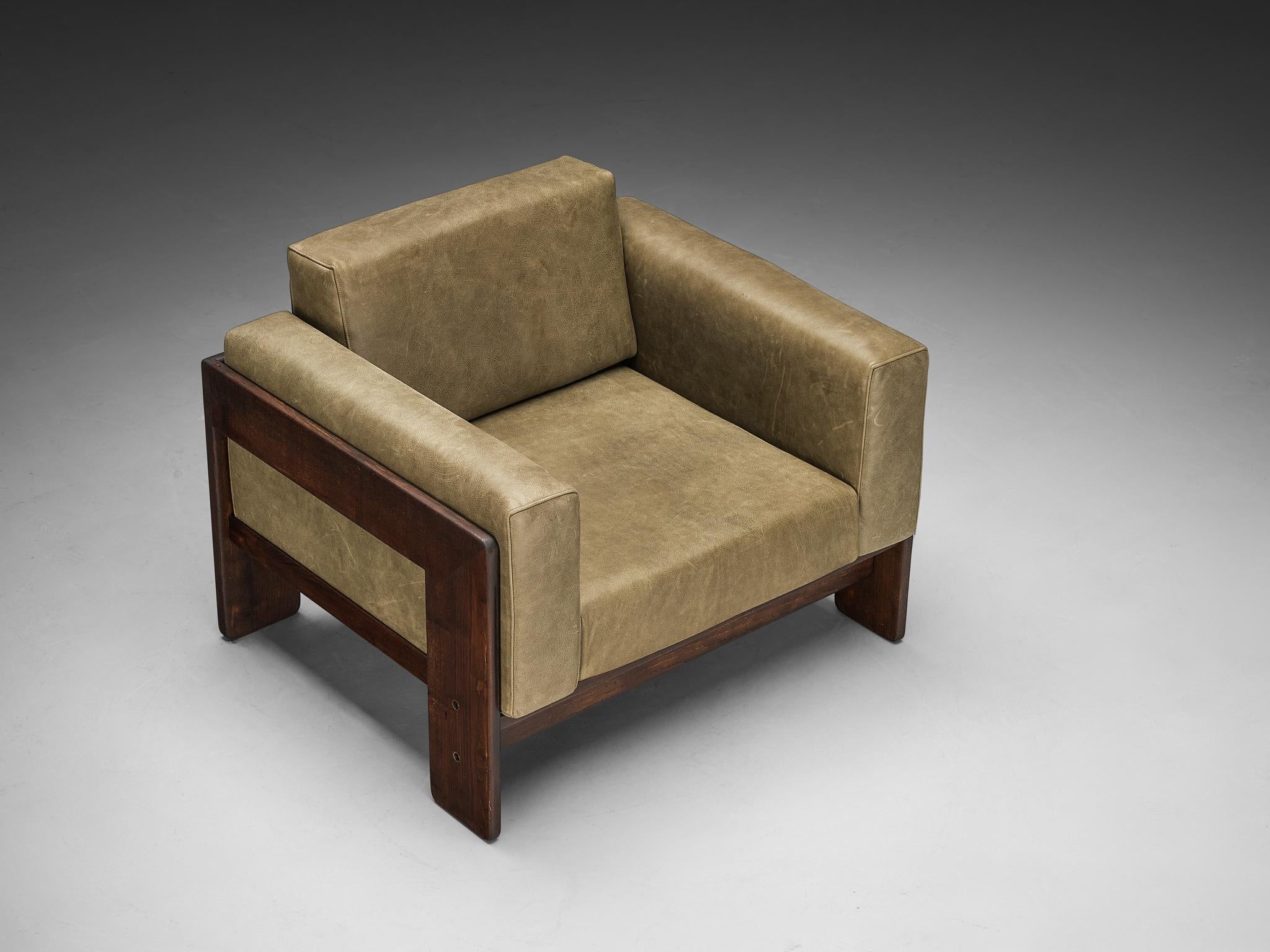 Afra & Tobia Scarpa for Cassina 'Bastiano' Lounge Chair in Leather seating Morentz