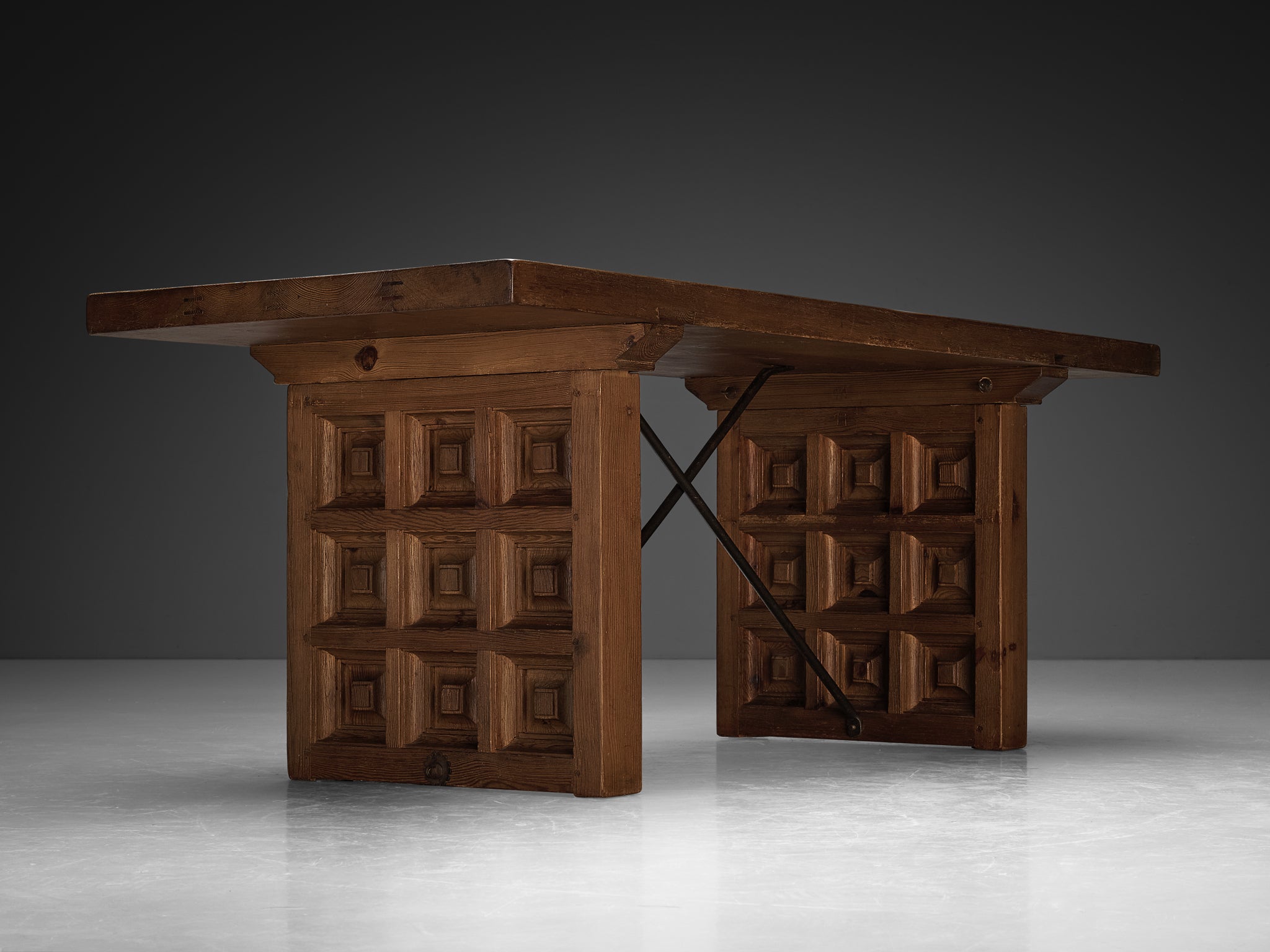 Ernesto Valabrega Set of Six Dining Chairs with Biosca Dining Table Tables Morentz