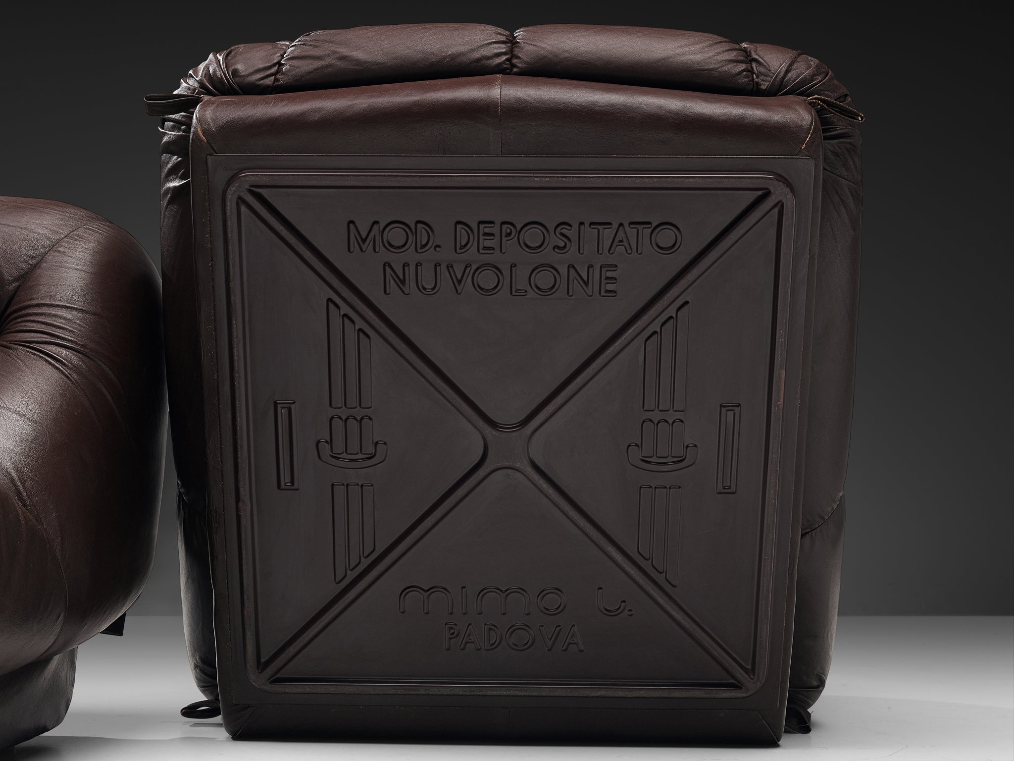 Rimo Maturi for Mimo Padova Sofa Model ´Nuvolone´ in Brown Leather Seating Morentz