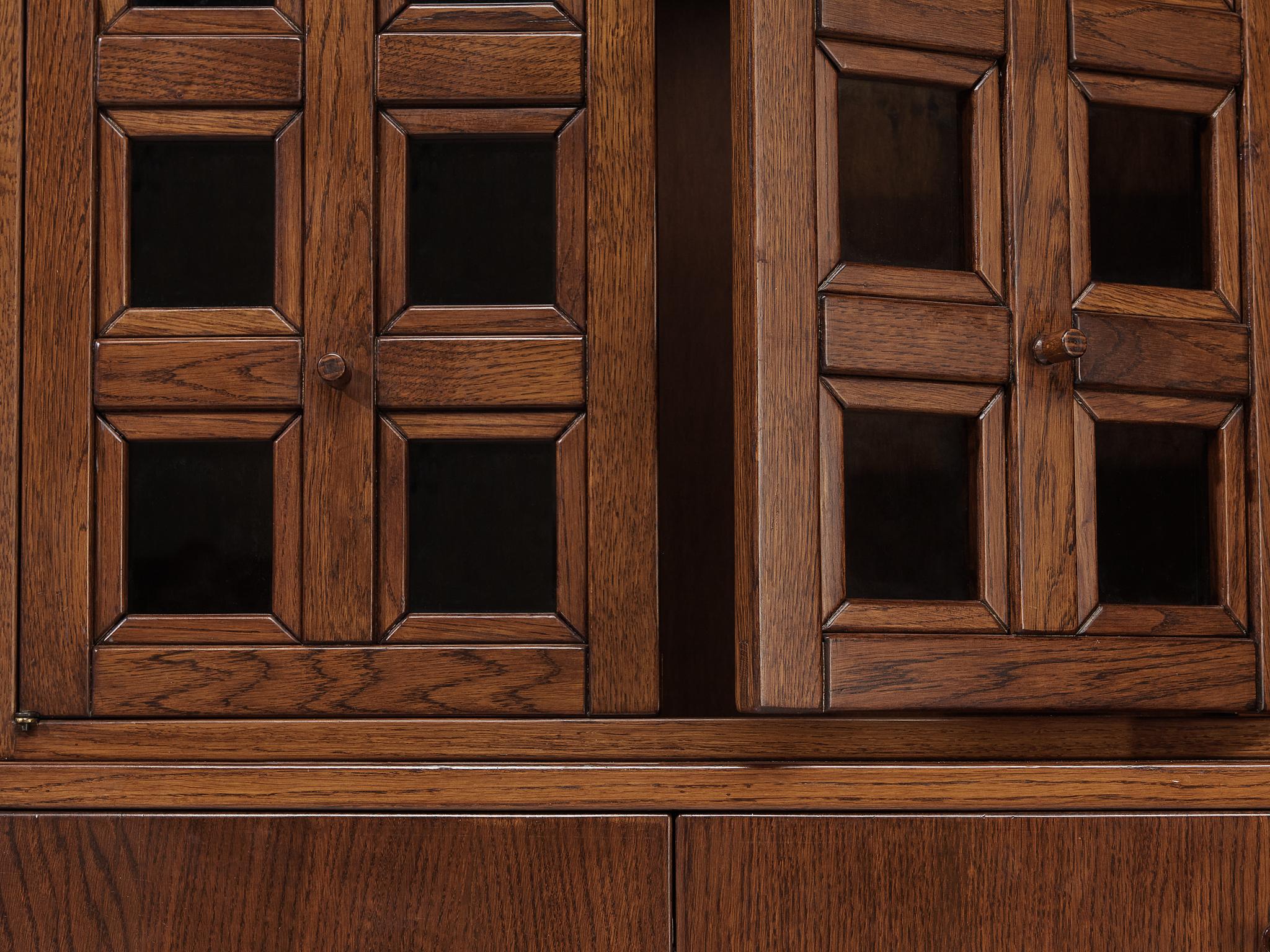 Giuseppe Rivadossi Bookcase in Oak case pieces and storage cabinets Morentz