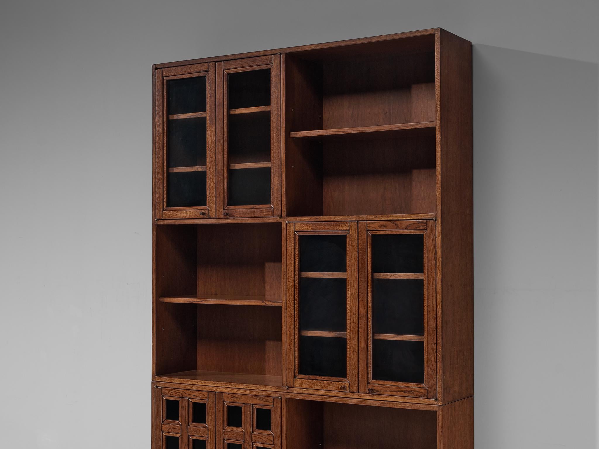 Giuseppe Rivadossi Bookcase in Oak case pieces and storage cabinets Morentz