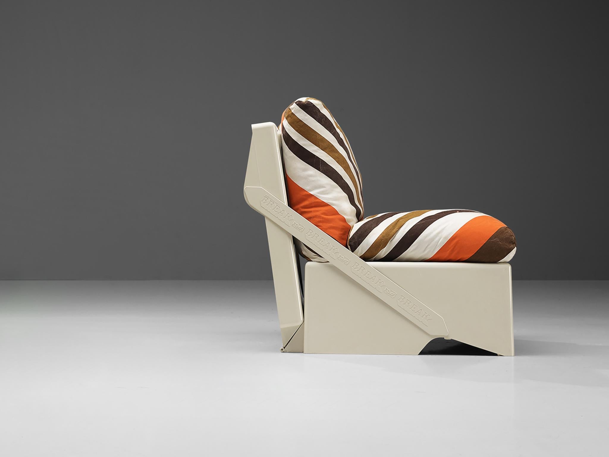 Aldo Barberi for Rossi di Albizzate ‘Break’ Portable Folding Lounge Chair seating Morentz