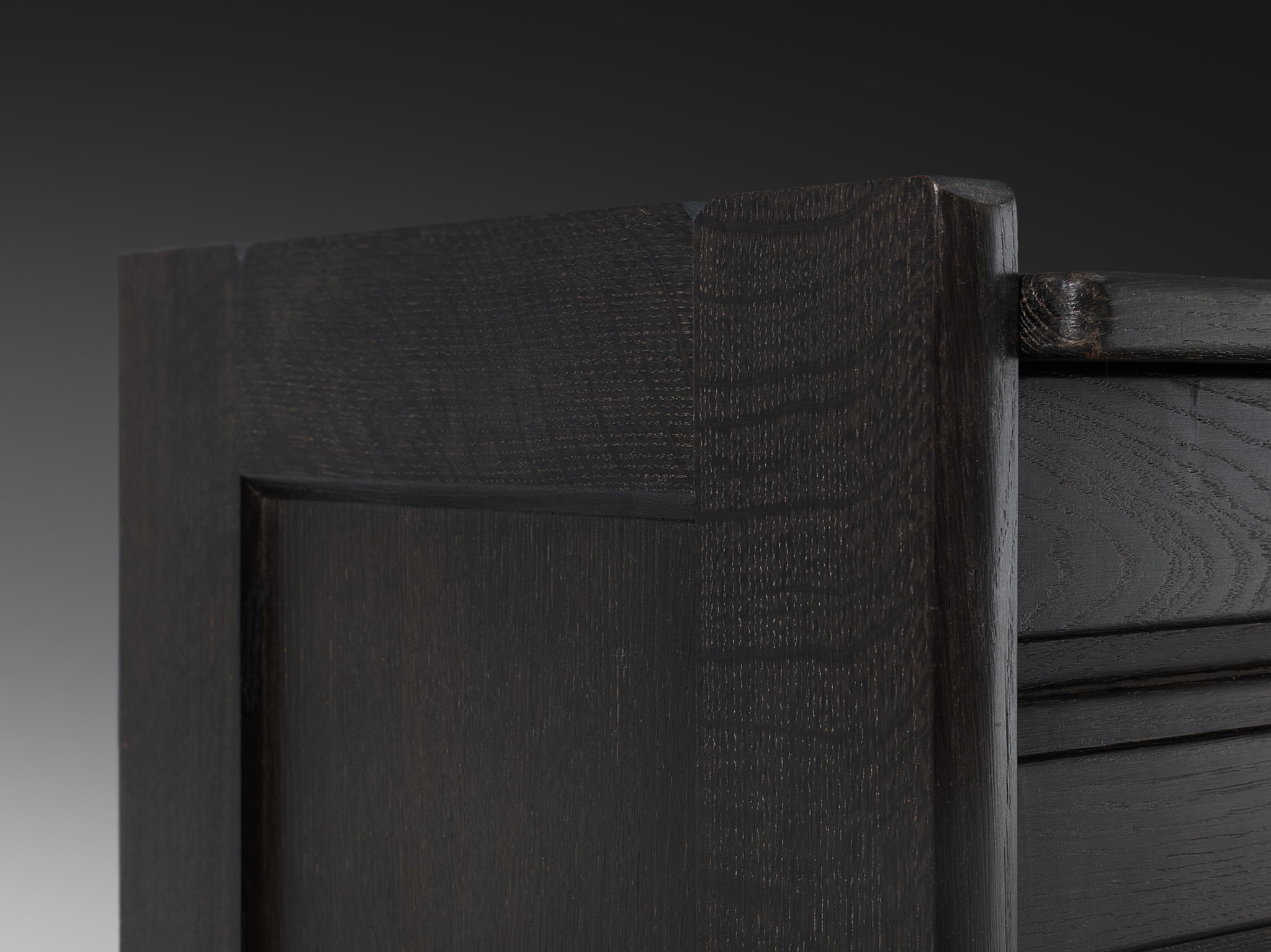 Guillerme & Chambron Trunk or Side Bench in Black Oak Case pieces and storage cabinets Morentz