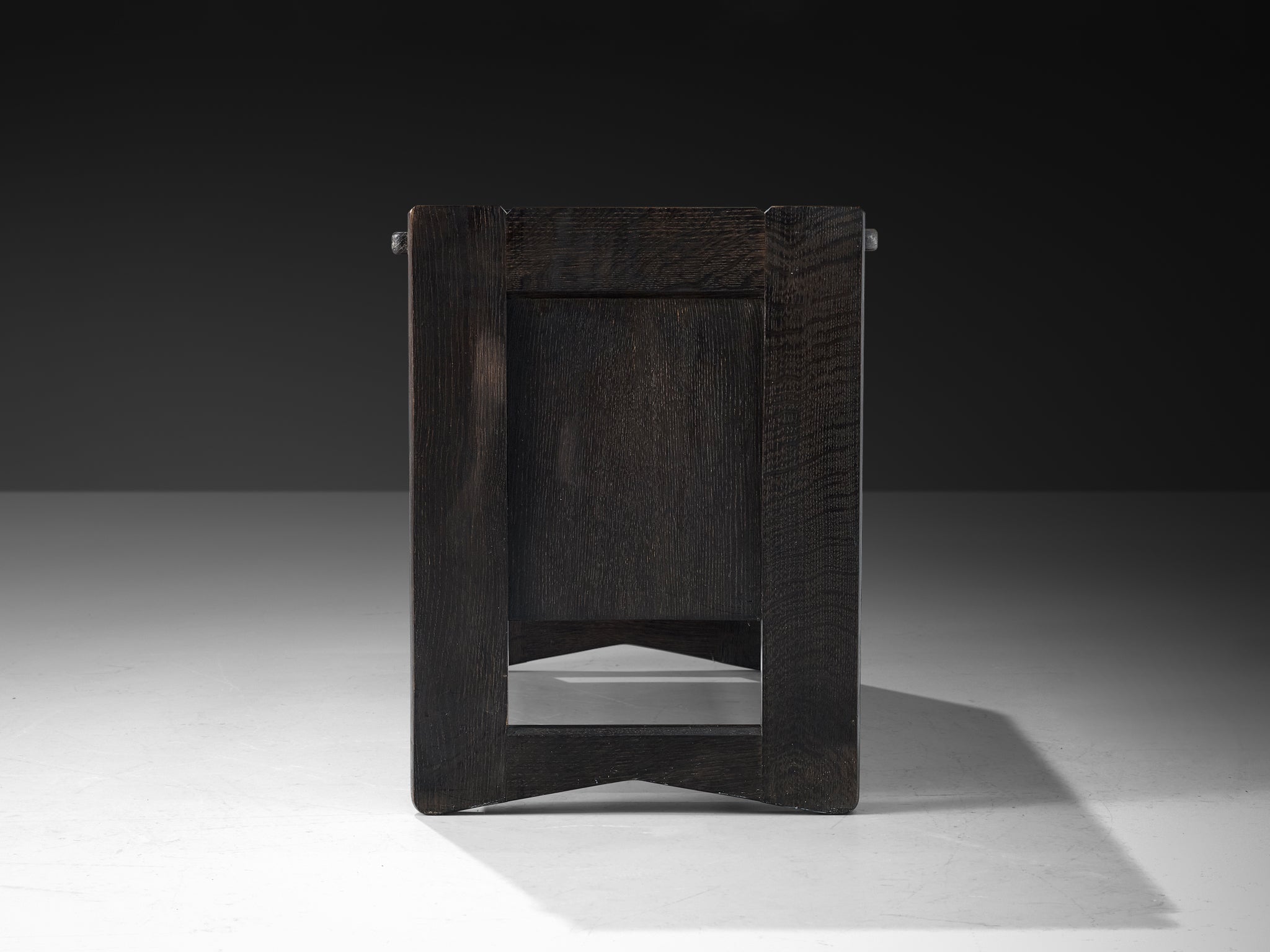 Guillerme & Chambron Trunk or Side Bench in Black Oak Case pieces and storage cabinets Morentz