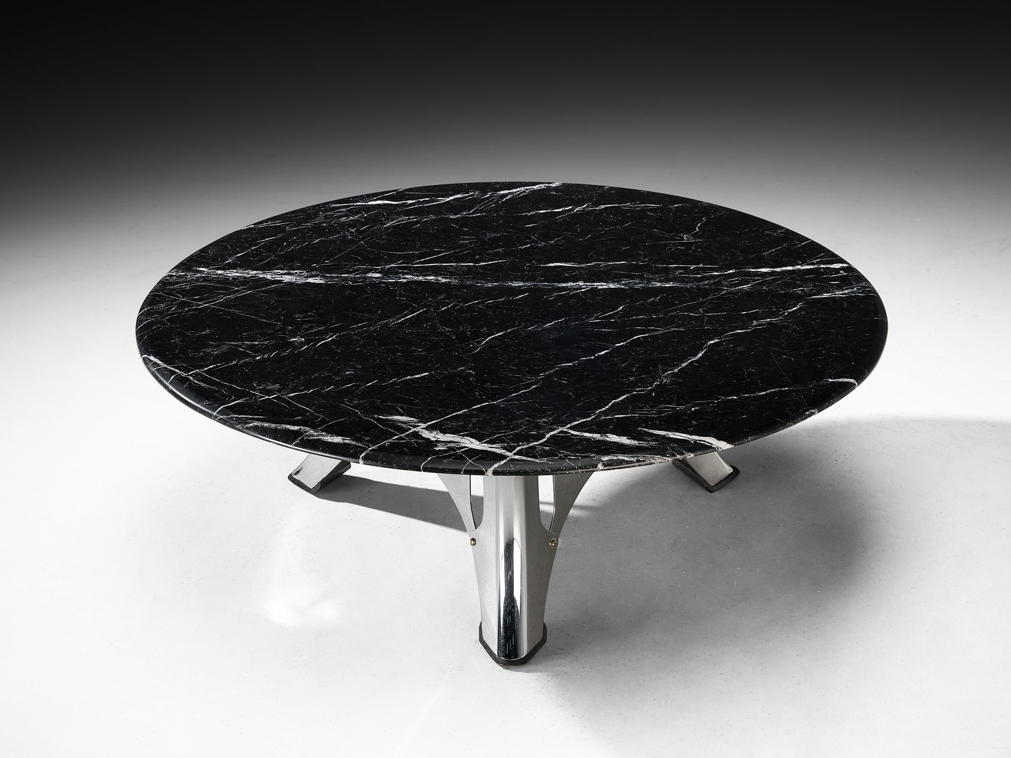 Rare Martin Visser 'Bumper' Coffee Table in Metal and Marble Tables Morentz