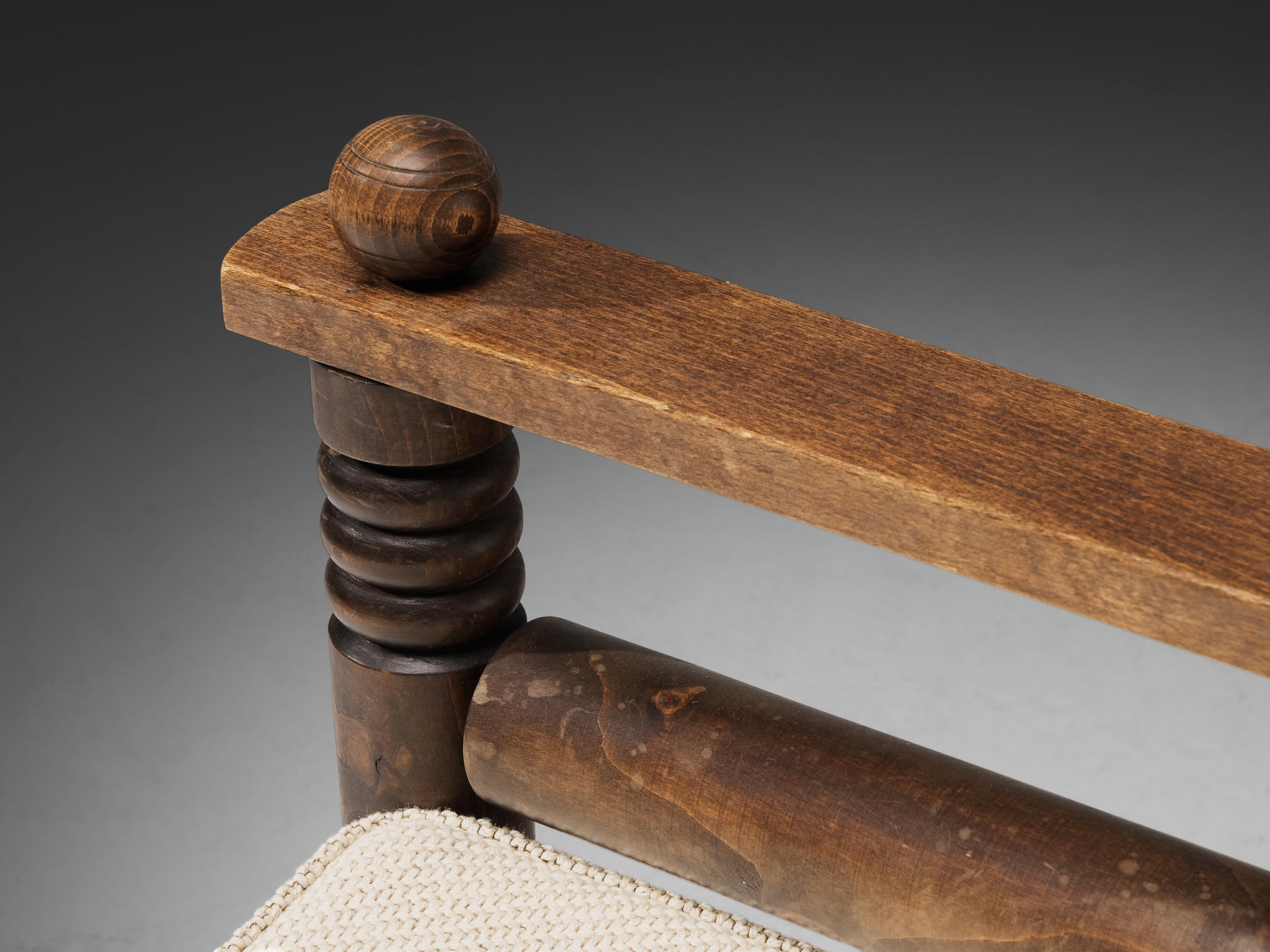 Charles Dudouyt Pair of Art Deco Lounge Chairs with Rush Seat seating Morentz