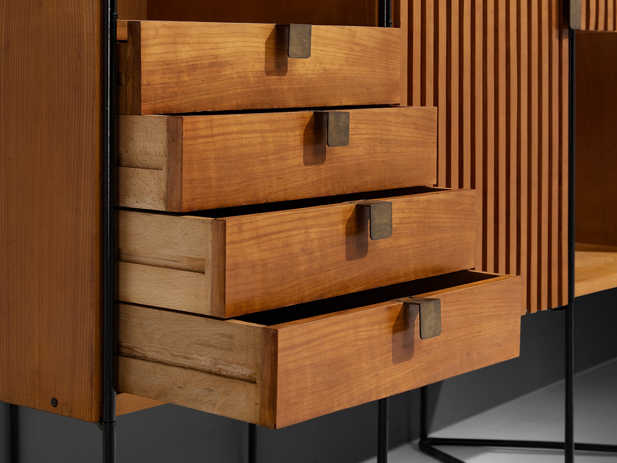 Taichiro Nakay for La Permanente Mobili Wall Cabinet in Cherry Case pieces and storage cabinets Morentz