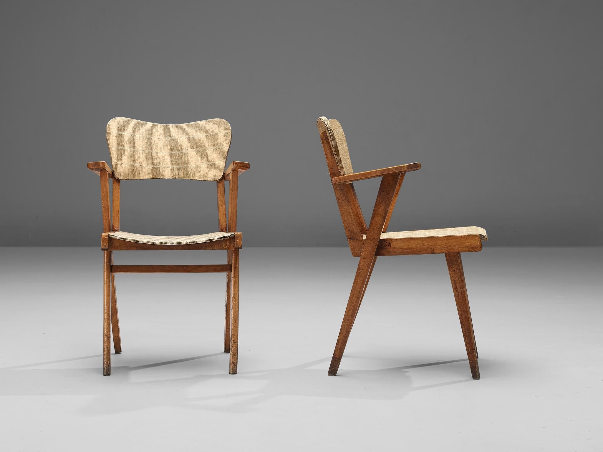 French Dining Chairs in Reed Vinyl and Wood seating Morentz
