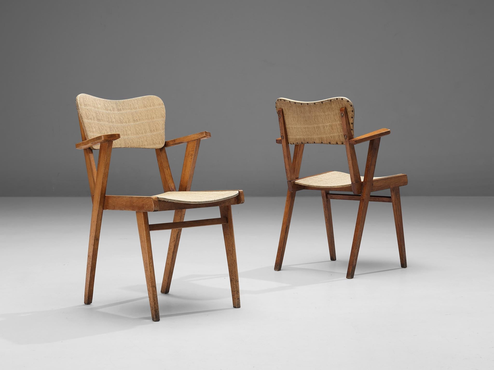 French Dining Chairs in Reed Vinyl and Wood seating Morentz