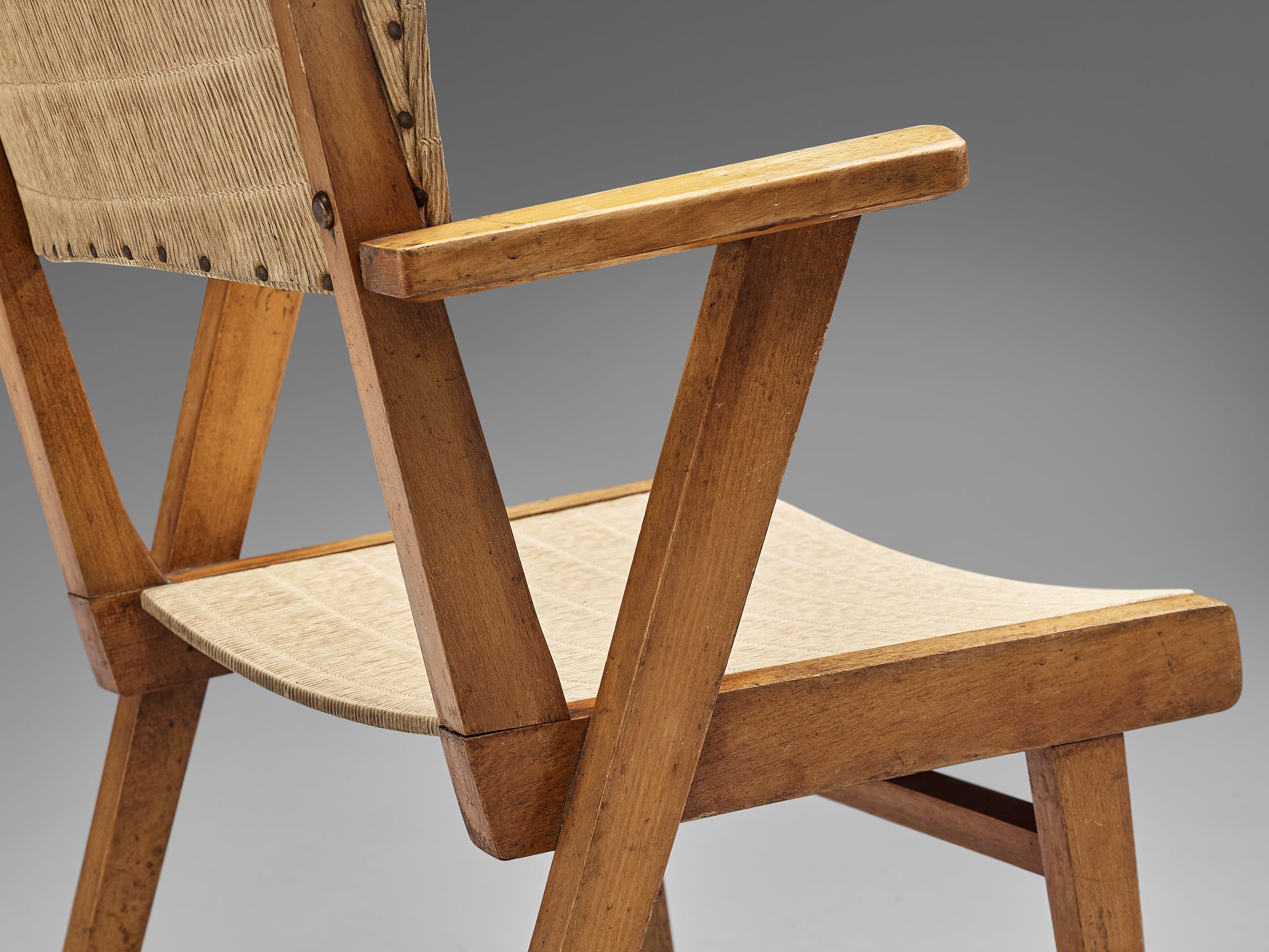 French Chair in Reed Vinyl and Wood seating Morentz