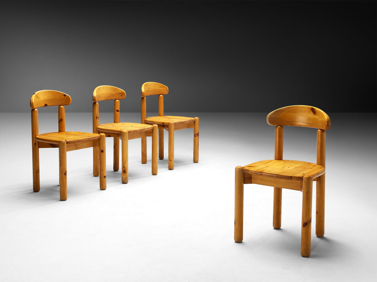 Danish Set of Four Dining Chairs in Pine