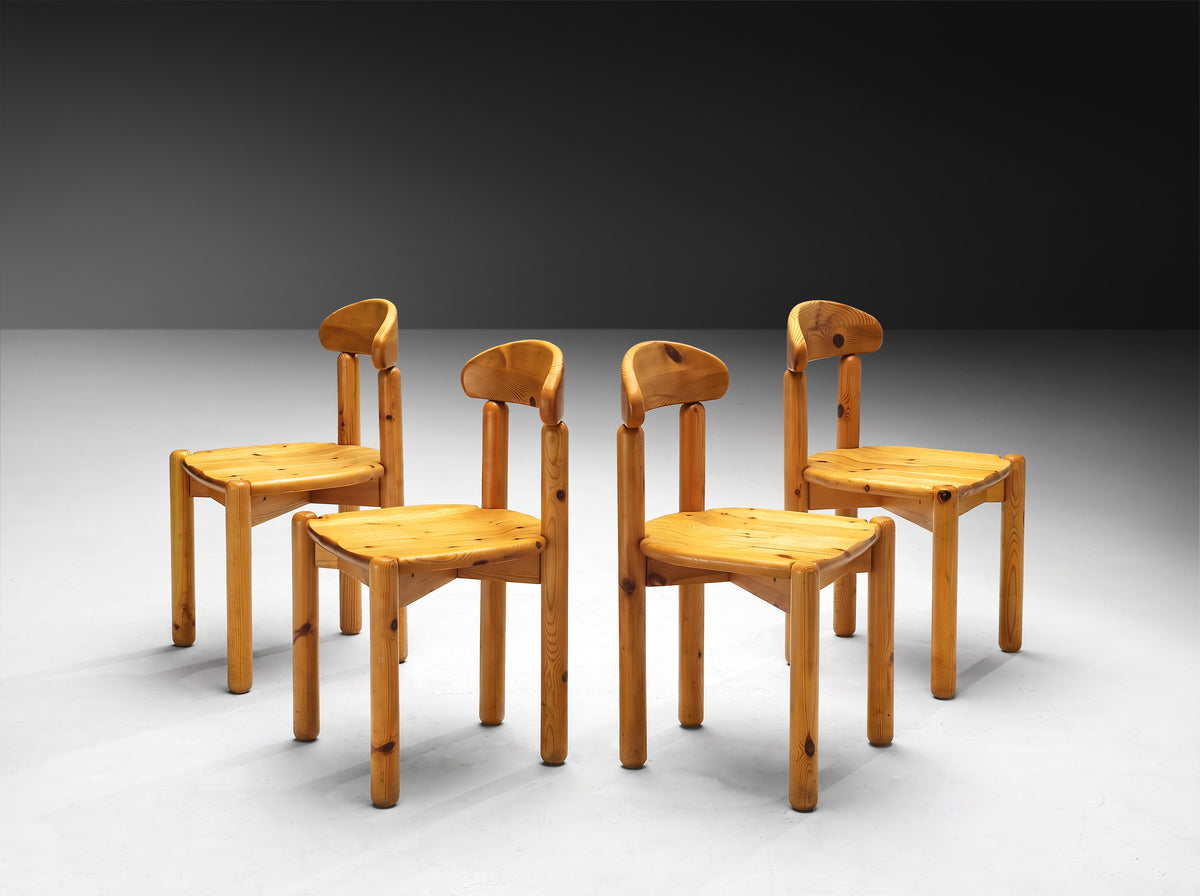 Danish Set of Four Dining Chairs in Pine