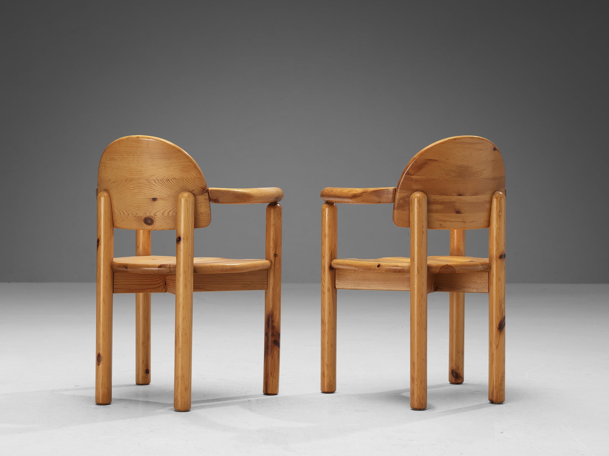 Rainer Daumiller Set of Eight Armchairs in Solid Pine seating Morentz