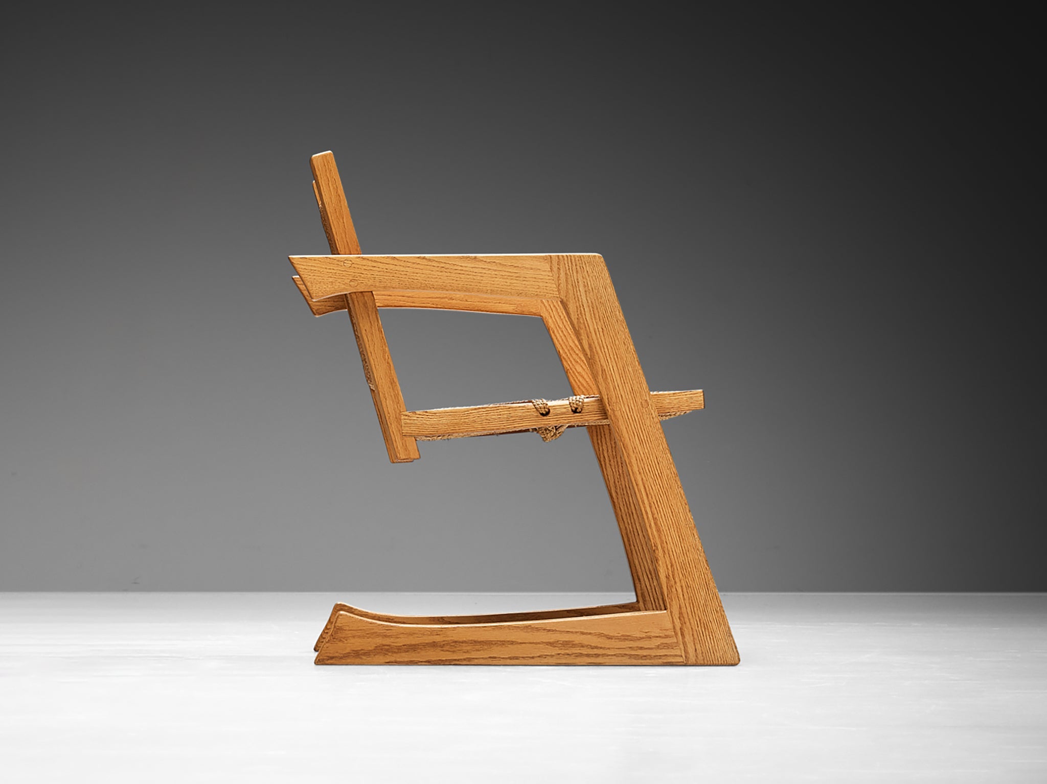 Gino Russo Armchair in Oak and Woven Sea Grass seating Morentz