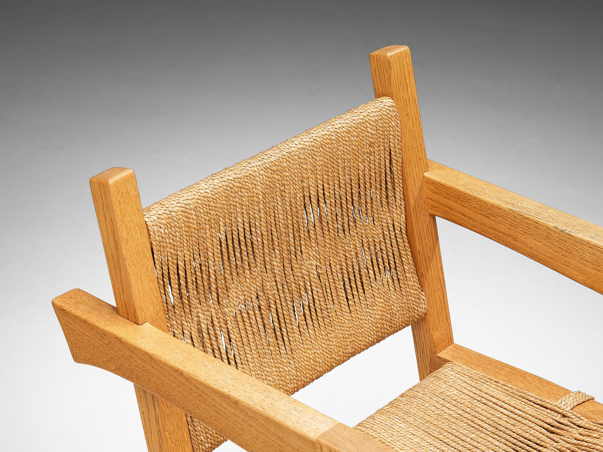Gino Russo Armchairs in Oak and Woven Sea Grass seating Morentz