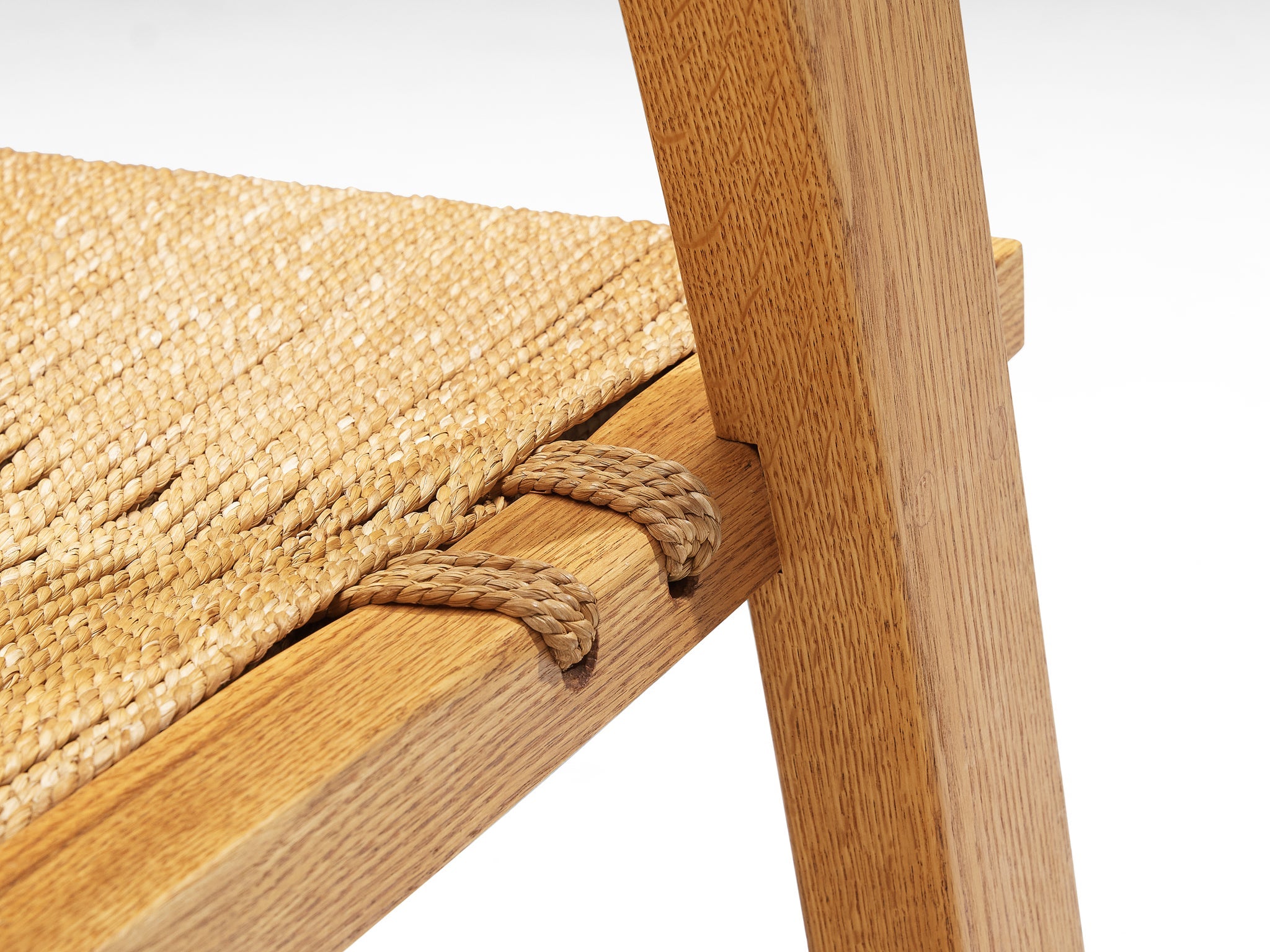 Gino Russo Armchair in Oak and Woven Sea Grass seating Morentz