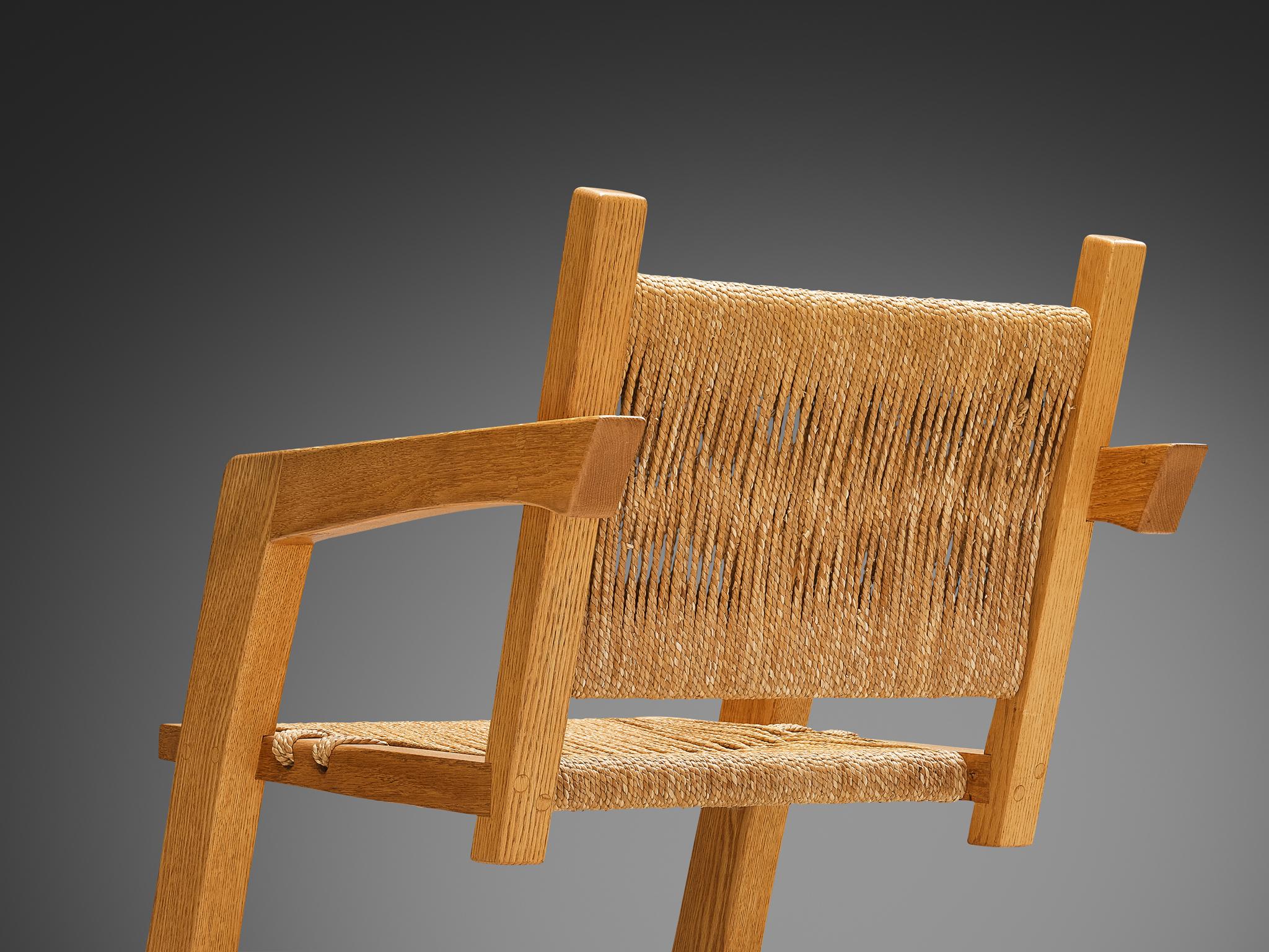 Gino Russo Armchairs in Oak and Woven Sea Grass seating Morentz