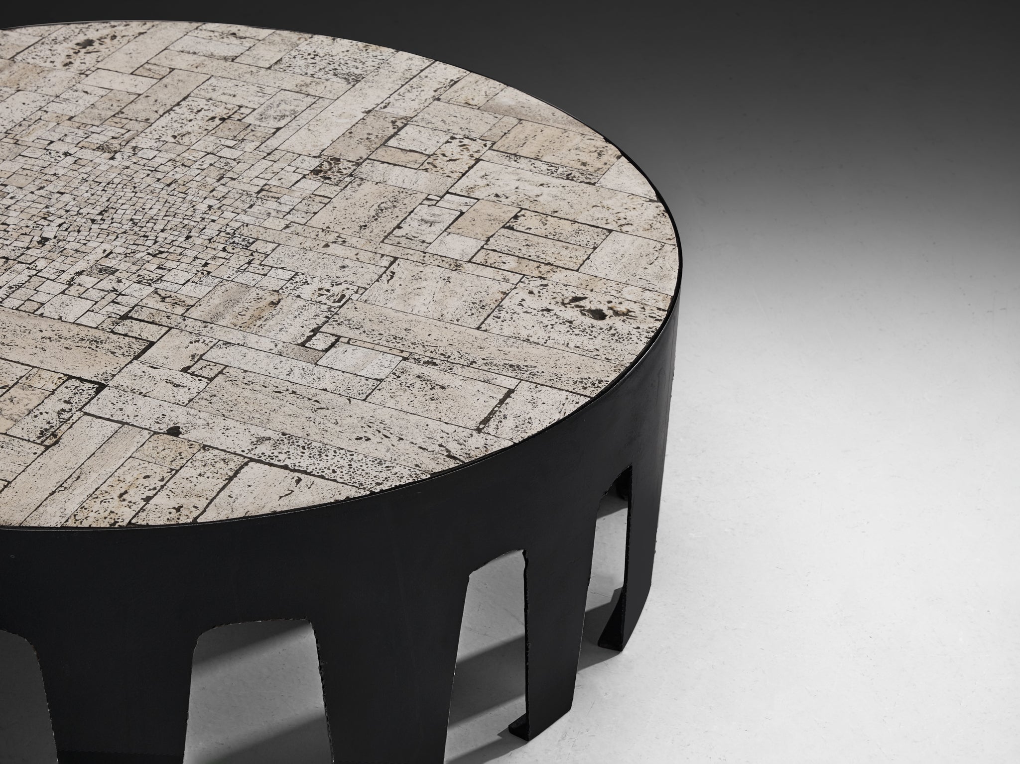 Pia Manu Handcrafted Coffee Table in Travertine Tables Morentz