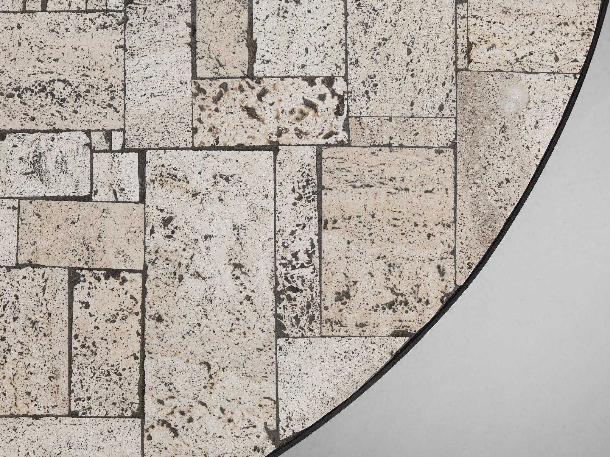 Pia Manu Handcrafted Coffee Table in Travertine Tables Morentz