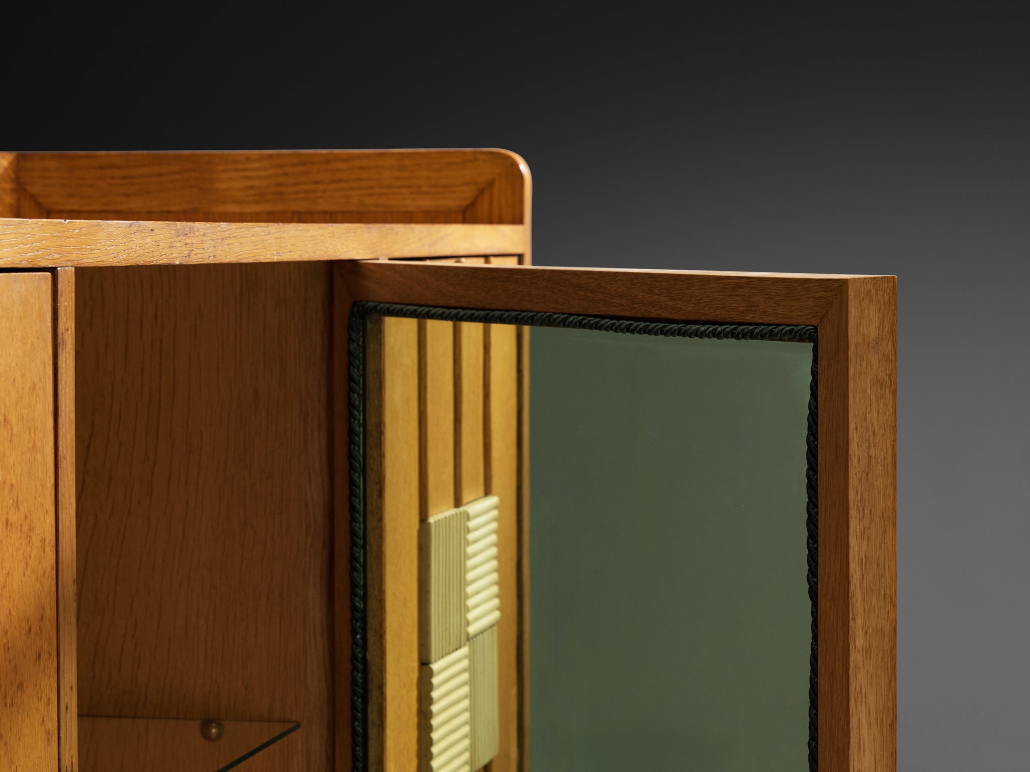 Belgian Cabinet in Solid Oak and Glass Case pieces and storage cabinets Morentz
