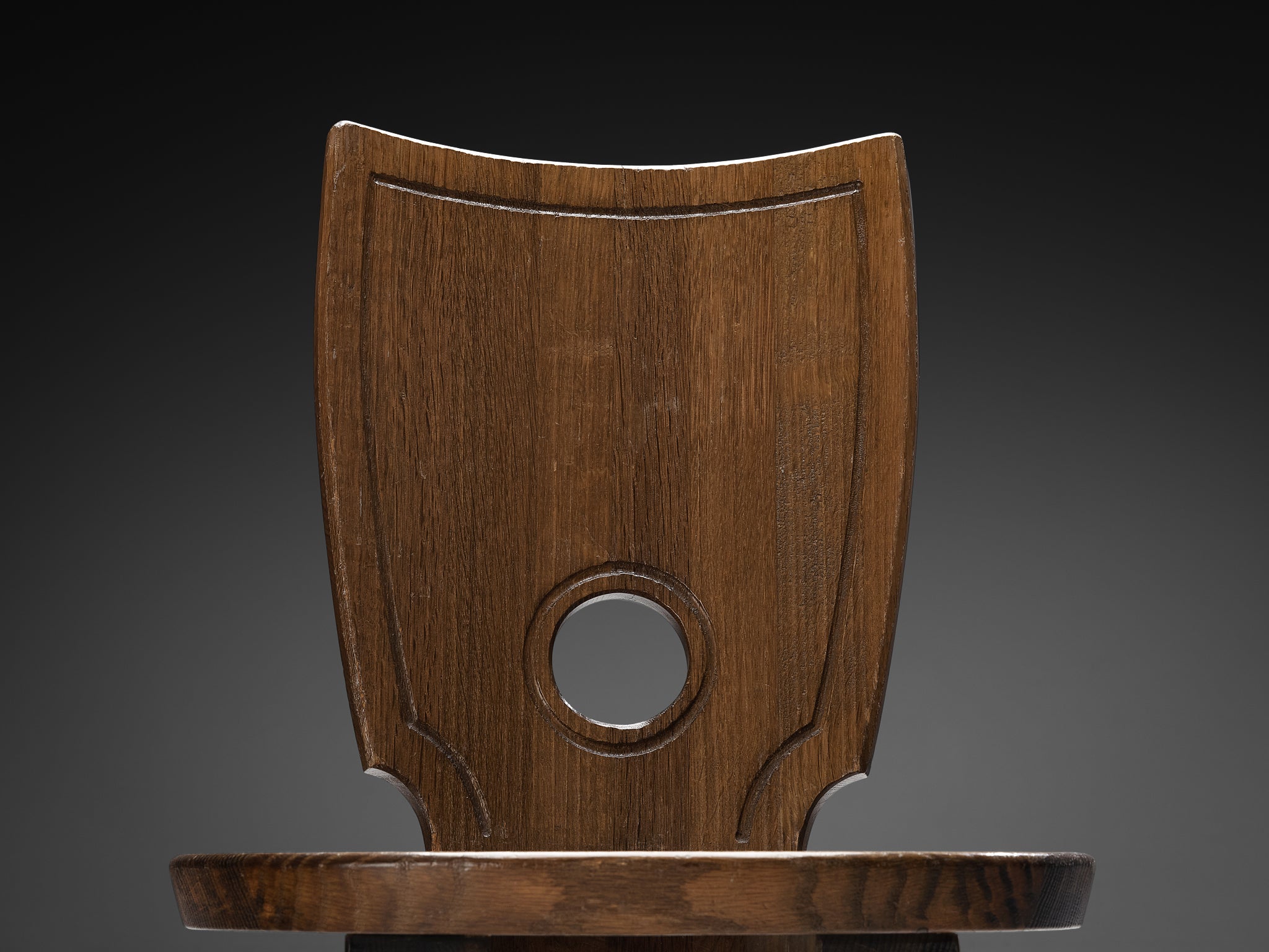 Rustic French Dining Chair in Solid Oak Seating Morentz