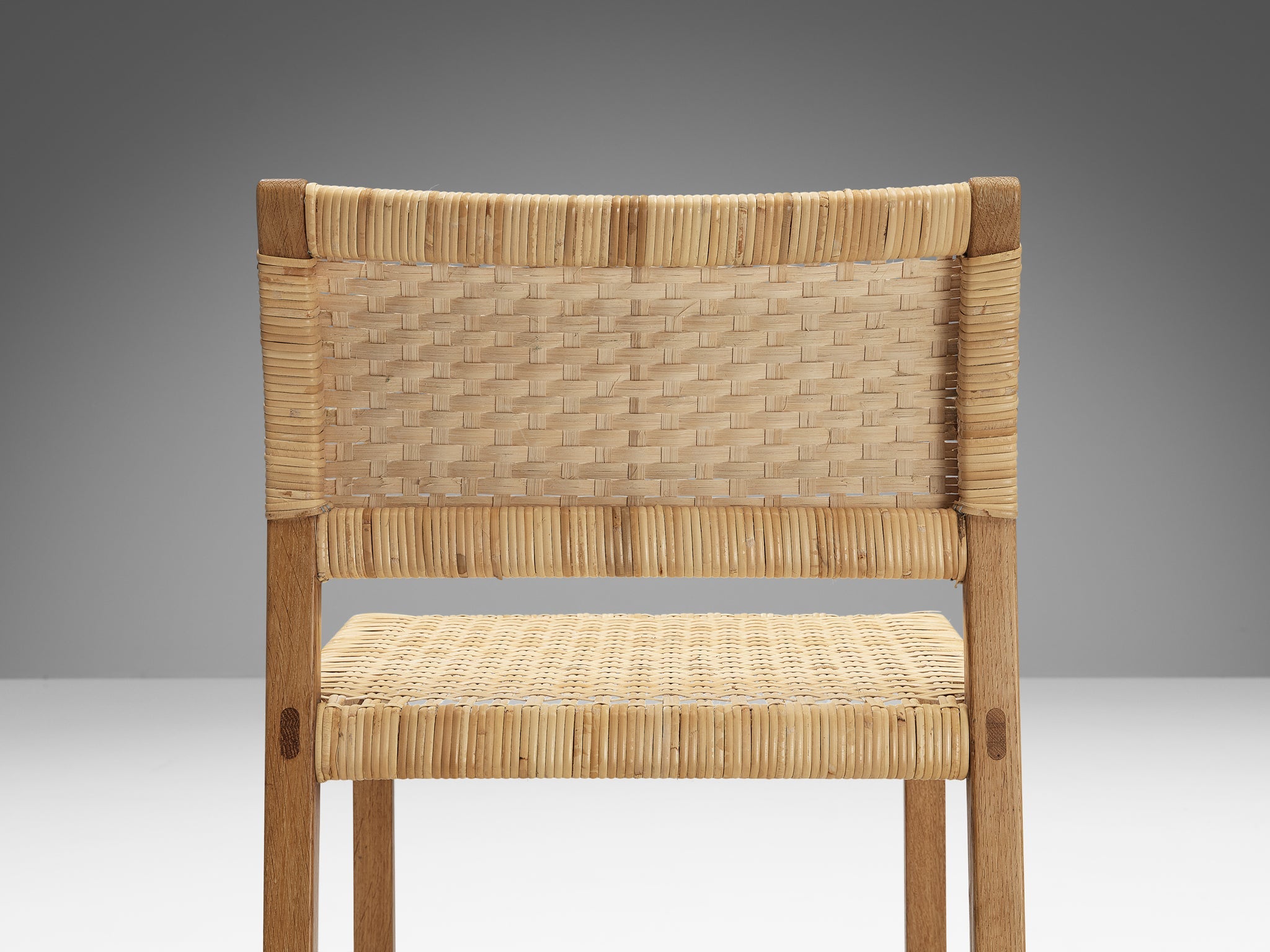 Børge Mogensen for Fredericia Dining Chairs ‘BM 61’ in Oak and Cane seating Morentz