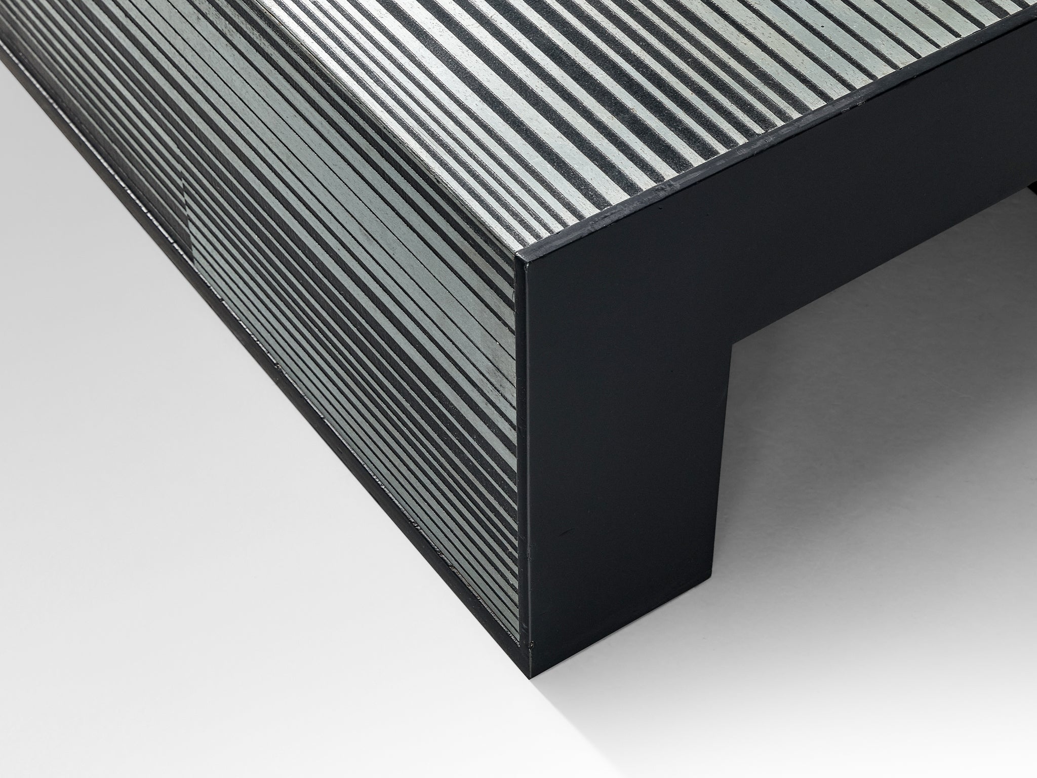 Nerone & Patuzzi for Gruppo NP2 Pair of Coffee Tables in Zinc Tables Morentz