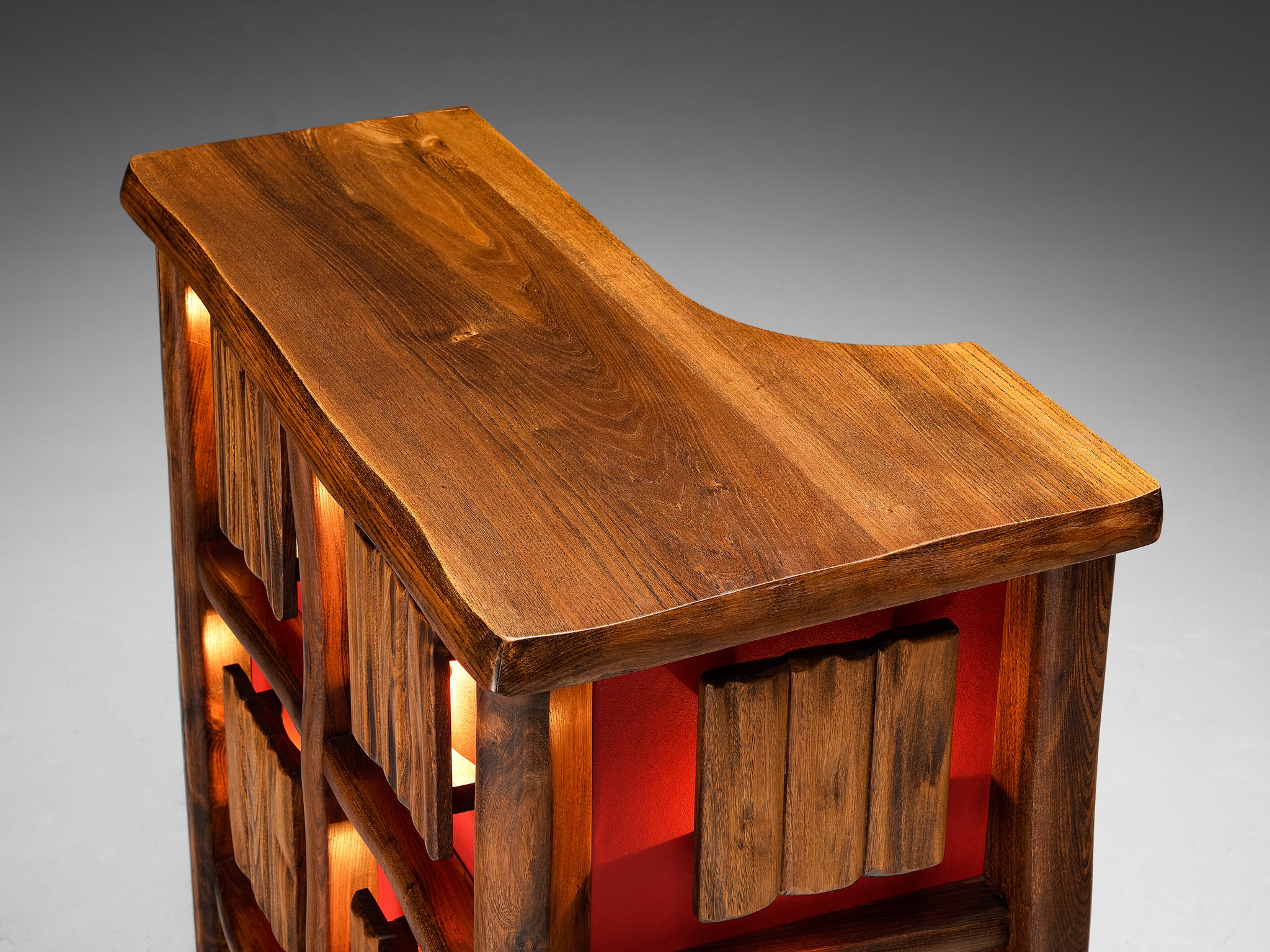 1950s French Bar Cabinet in Solid Elm Case pieces and storage cabinets Morentz