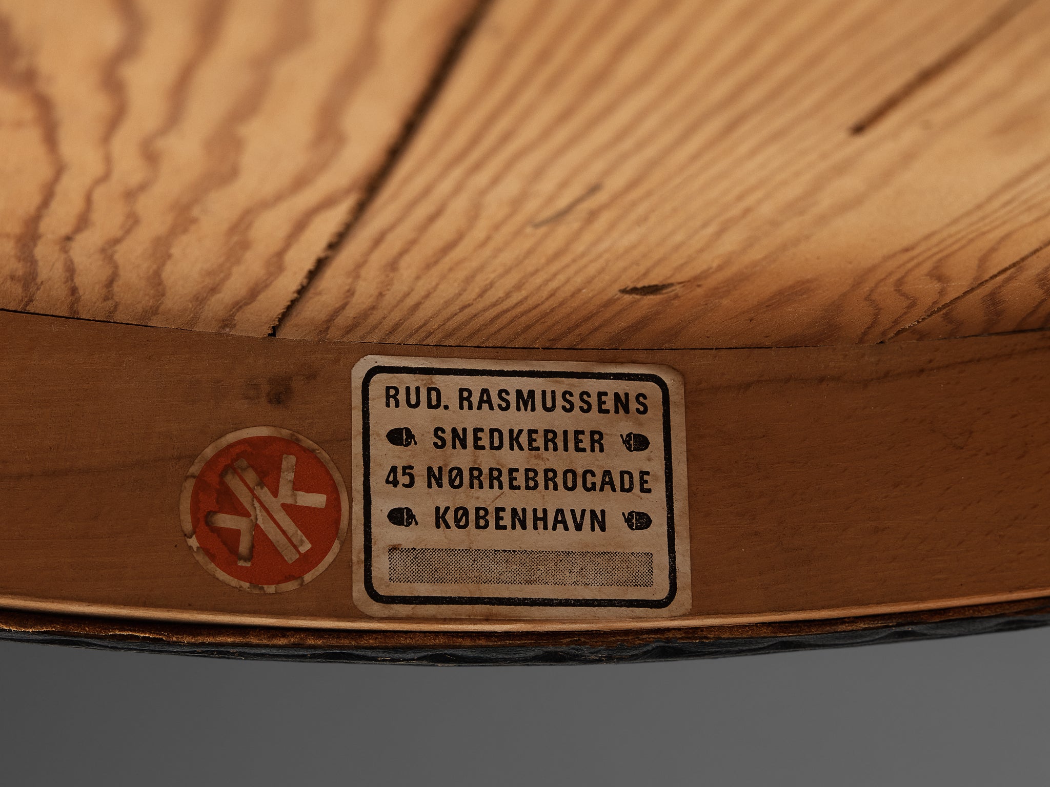 Kaare Klint for Rud Rasmussen Set of Four 'Red Chairs' in Original Black Leather Seating Morentz