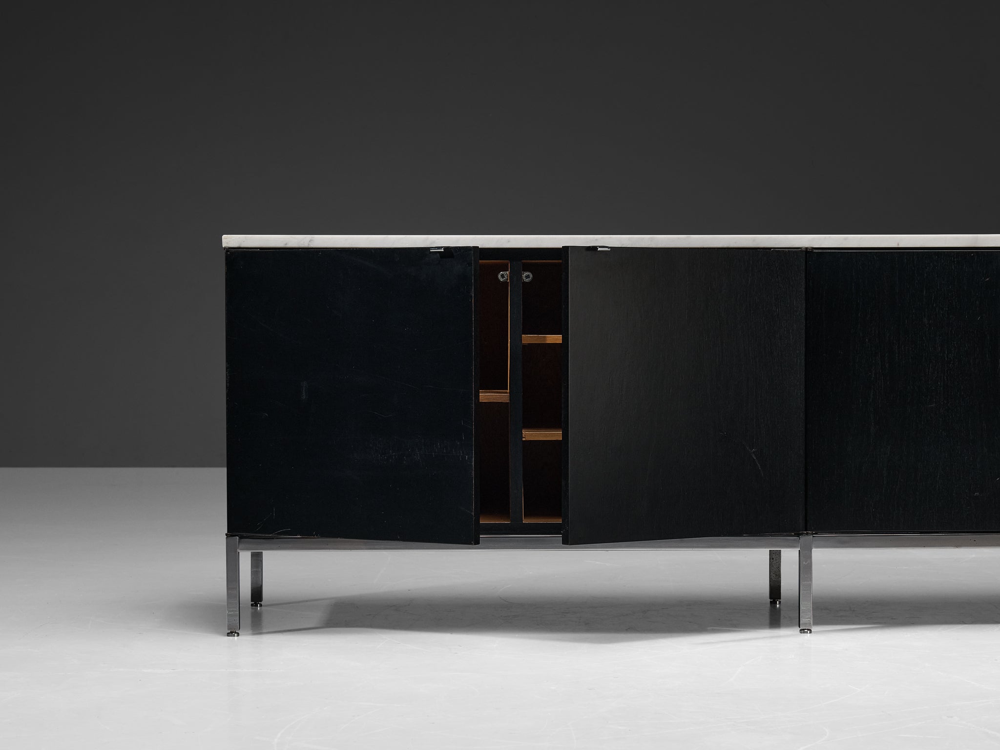 Florence Knoll for Knoll International Sideboard with Marble Top Case pieces and storage cabinets Morentz